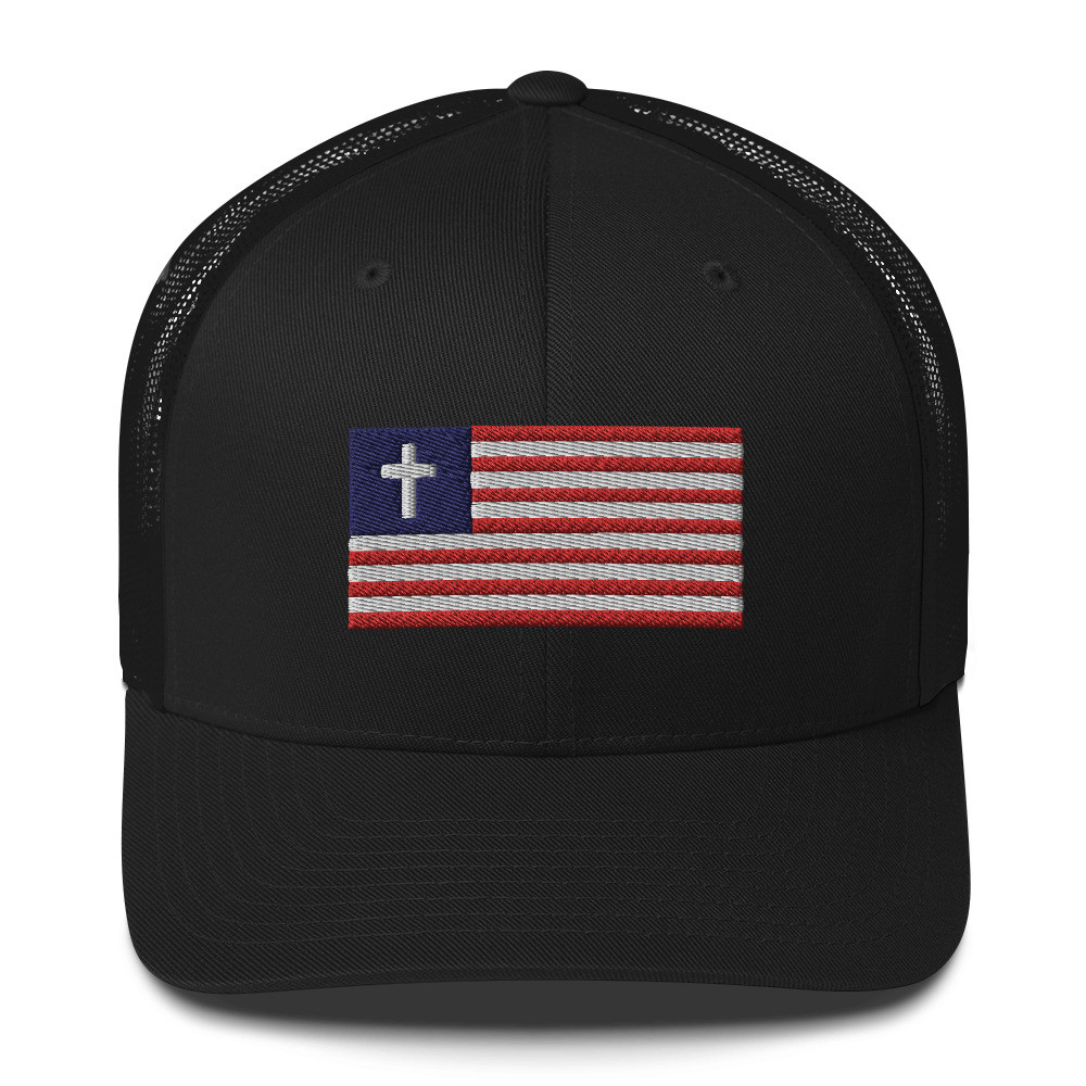 Christian Nationalist Trucker Hat / Black