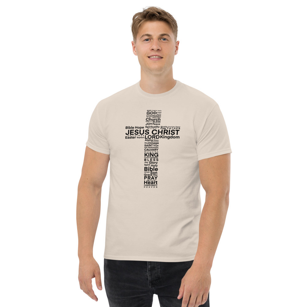 Cross Men's T-Shirt - Natural / L