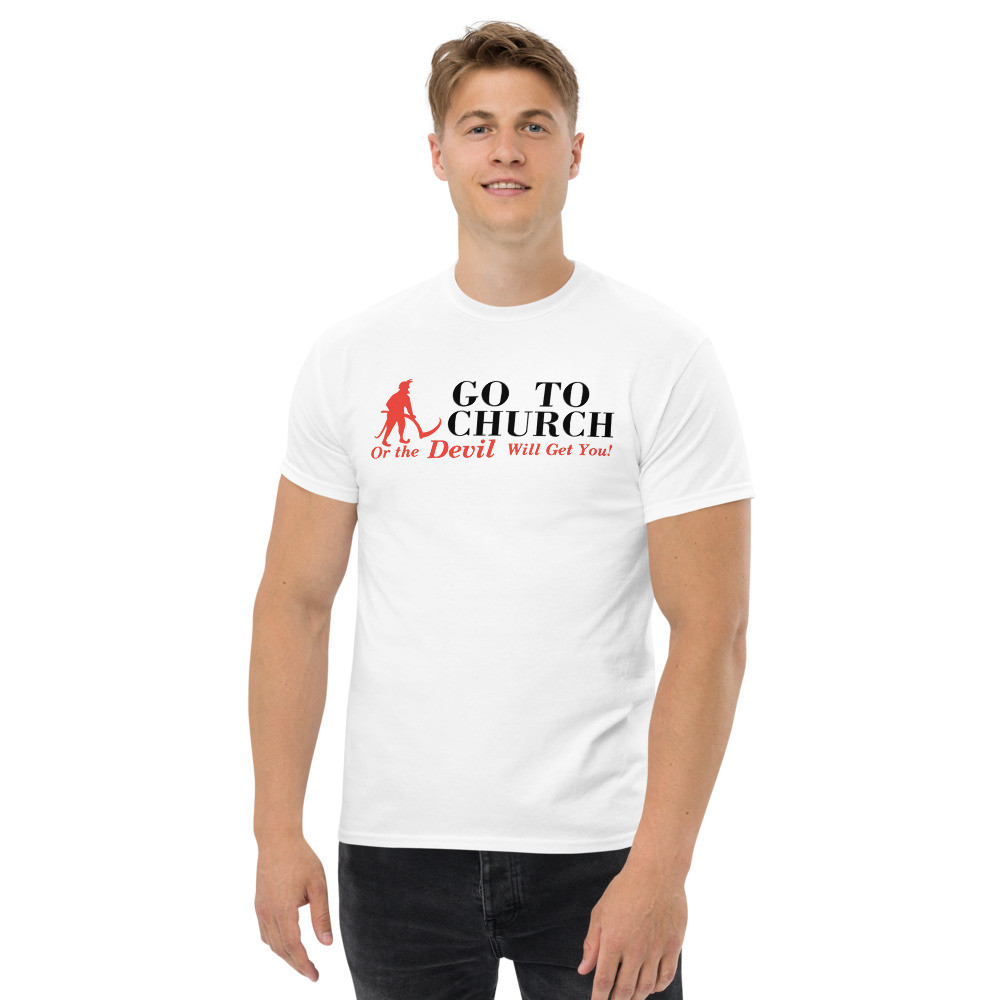 Go to Church Men's T-Shirt - White / S