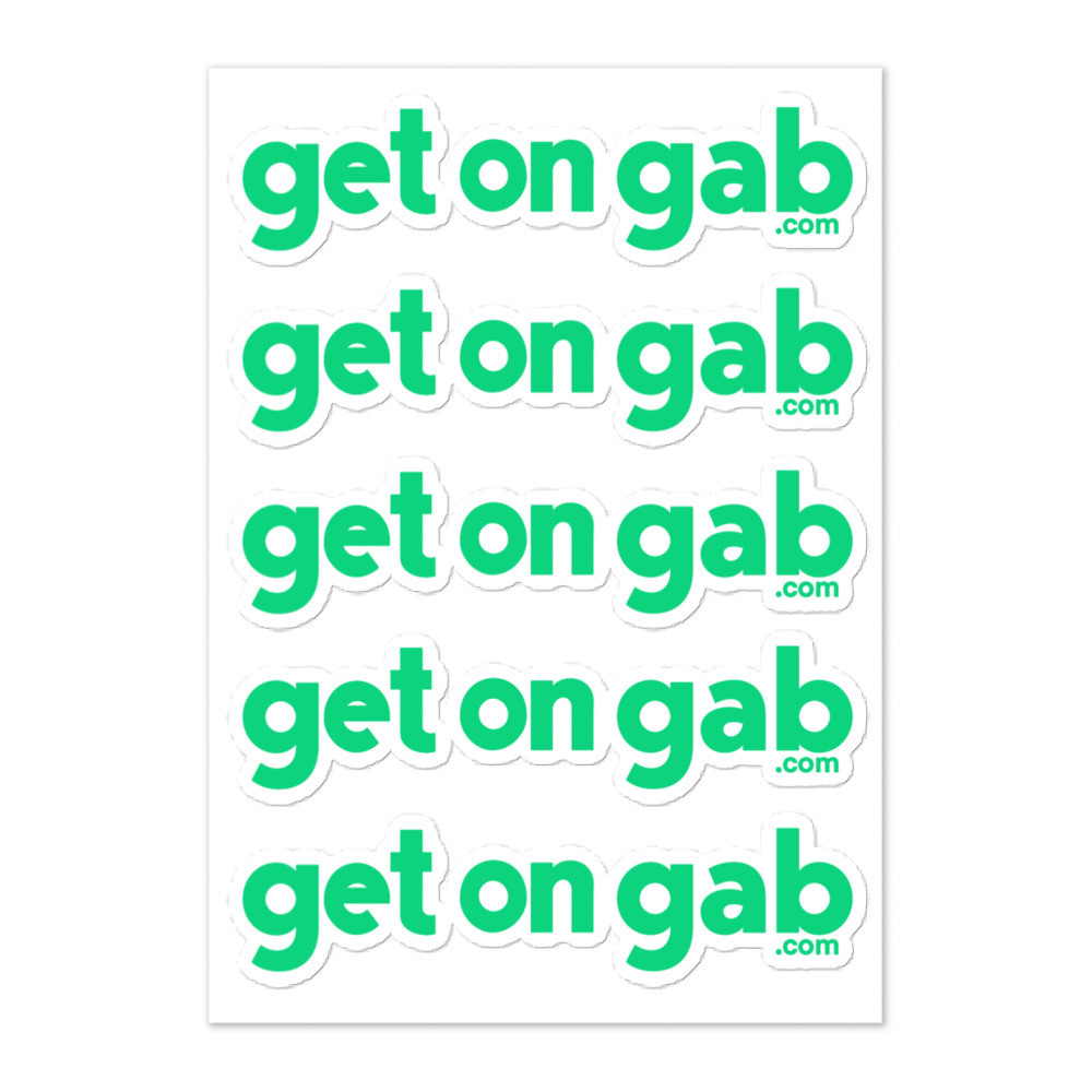 Get on Gab.com Sticker Sheet