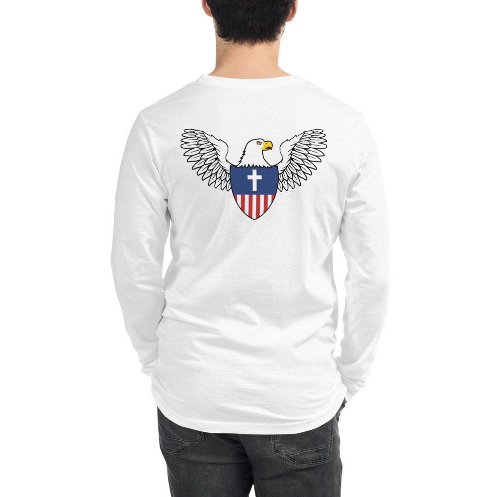 Eagle Christian Nationalist Long Sleeve T-Shirt - White / M