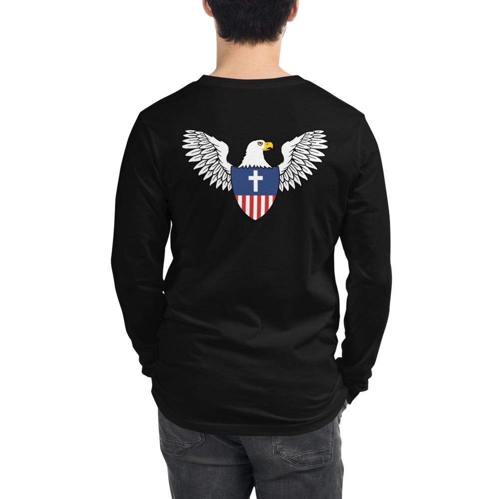 Eagle Christian Nationalist Long Sleeve T-Shirt - Black / S