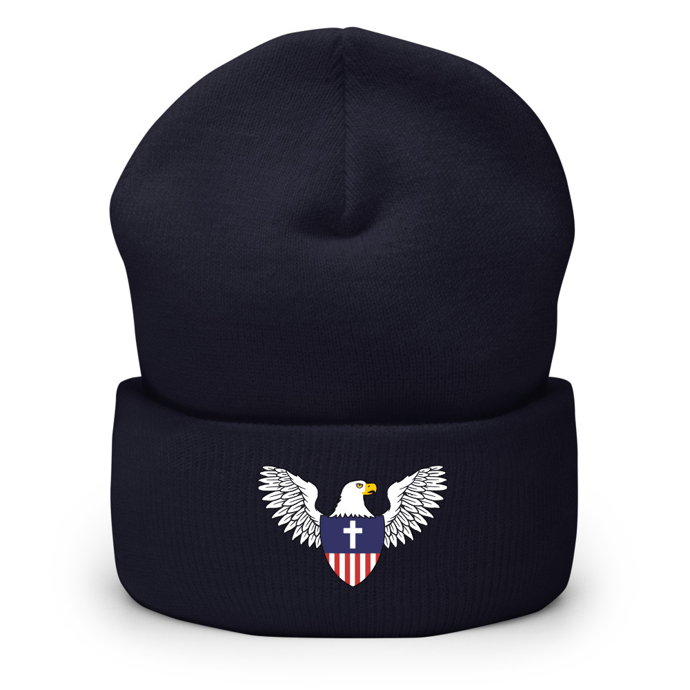 Eagle Christian Nationalist Beanie - Navy