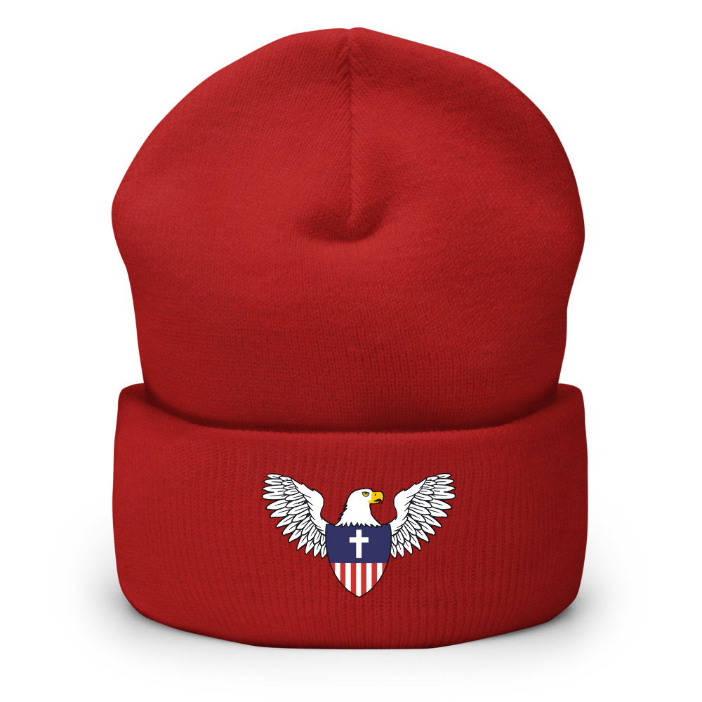 Eagle Christian Nationalist Beanie - Red