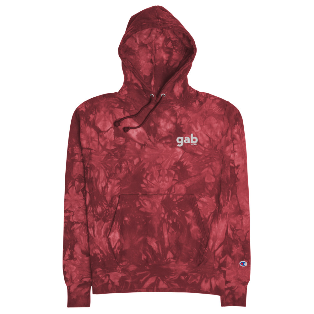 Gab.com Unisex Champion Tie-Dye Hoodie - Mulled Berry / S