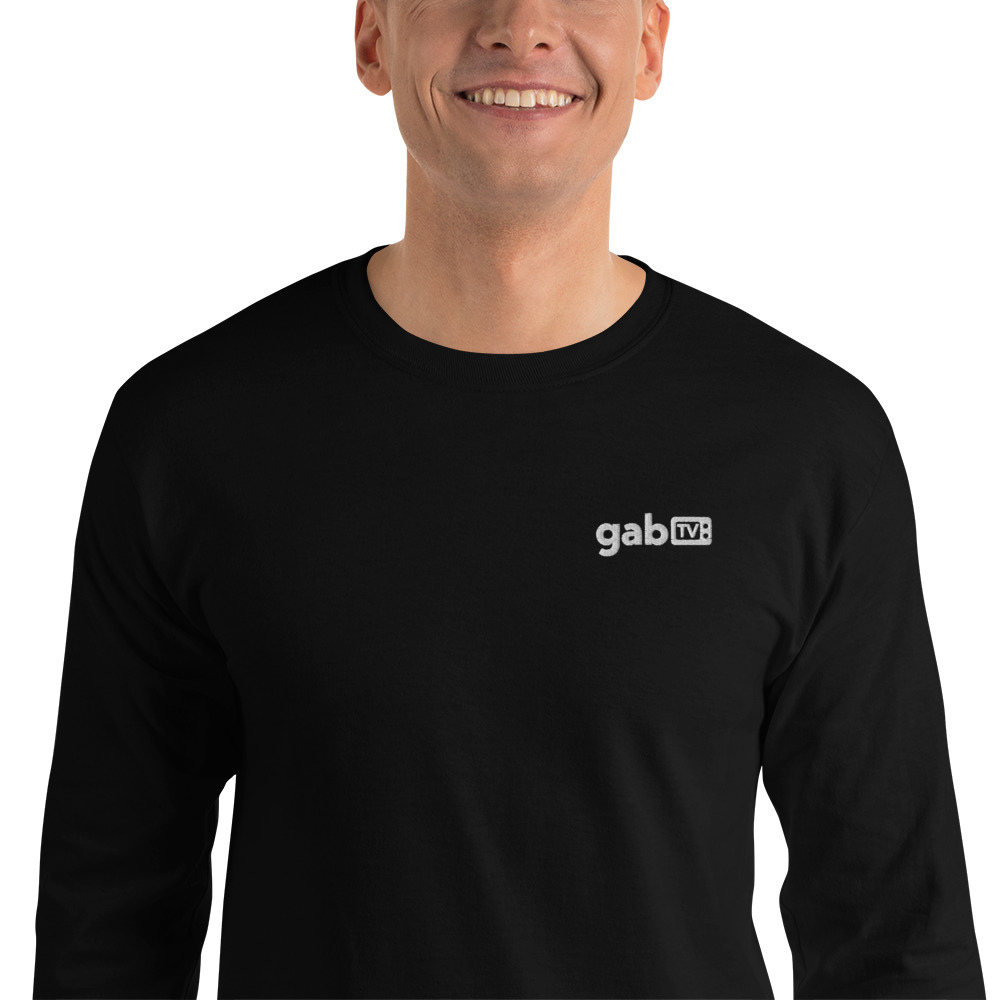 GabTV Men’s Embroidered Long Sleeve Shirt - Black / S