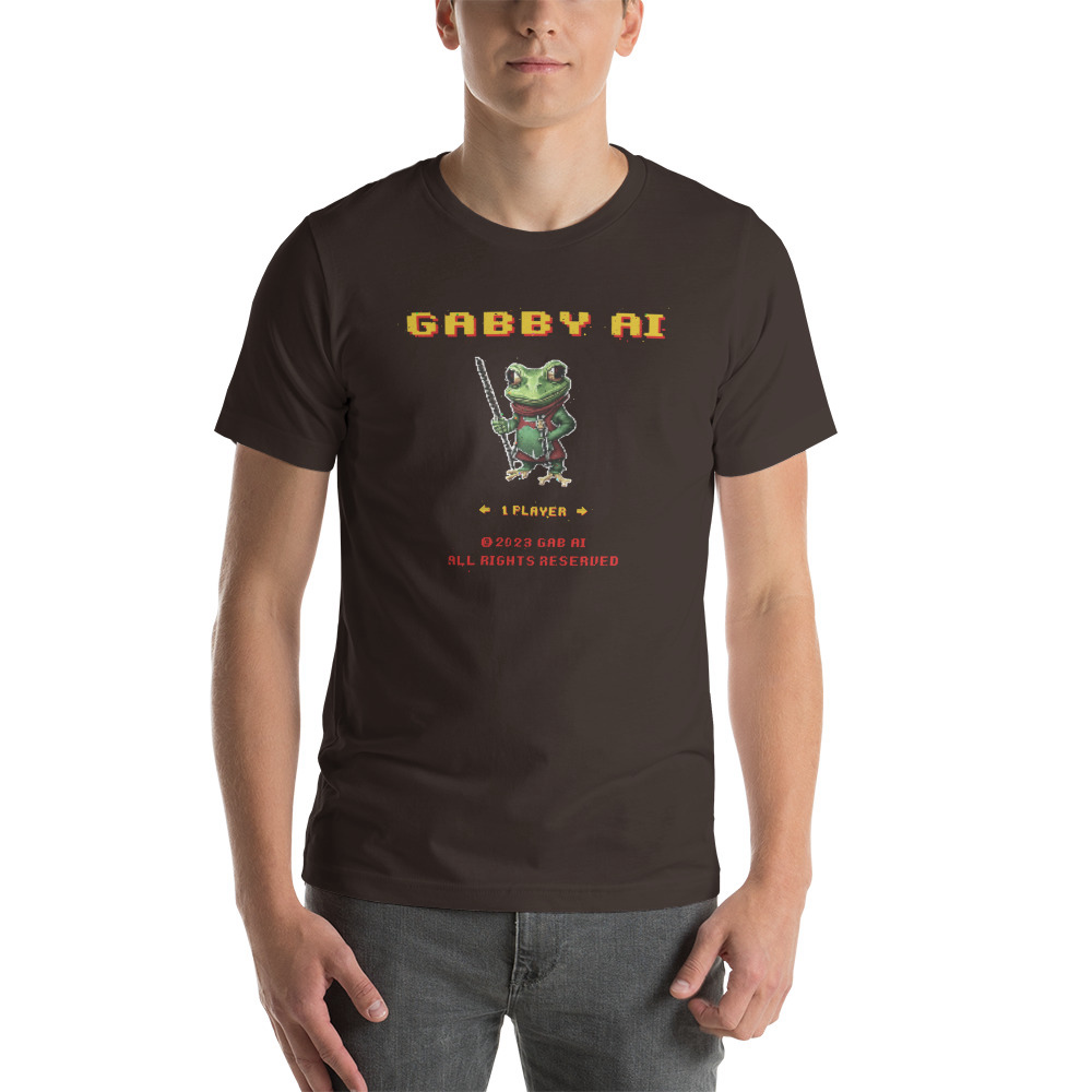 Gabby AI Art Men's T-Shirt  - Brown / S