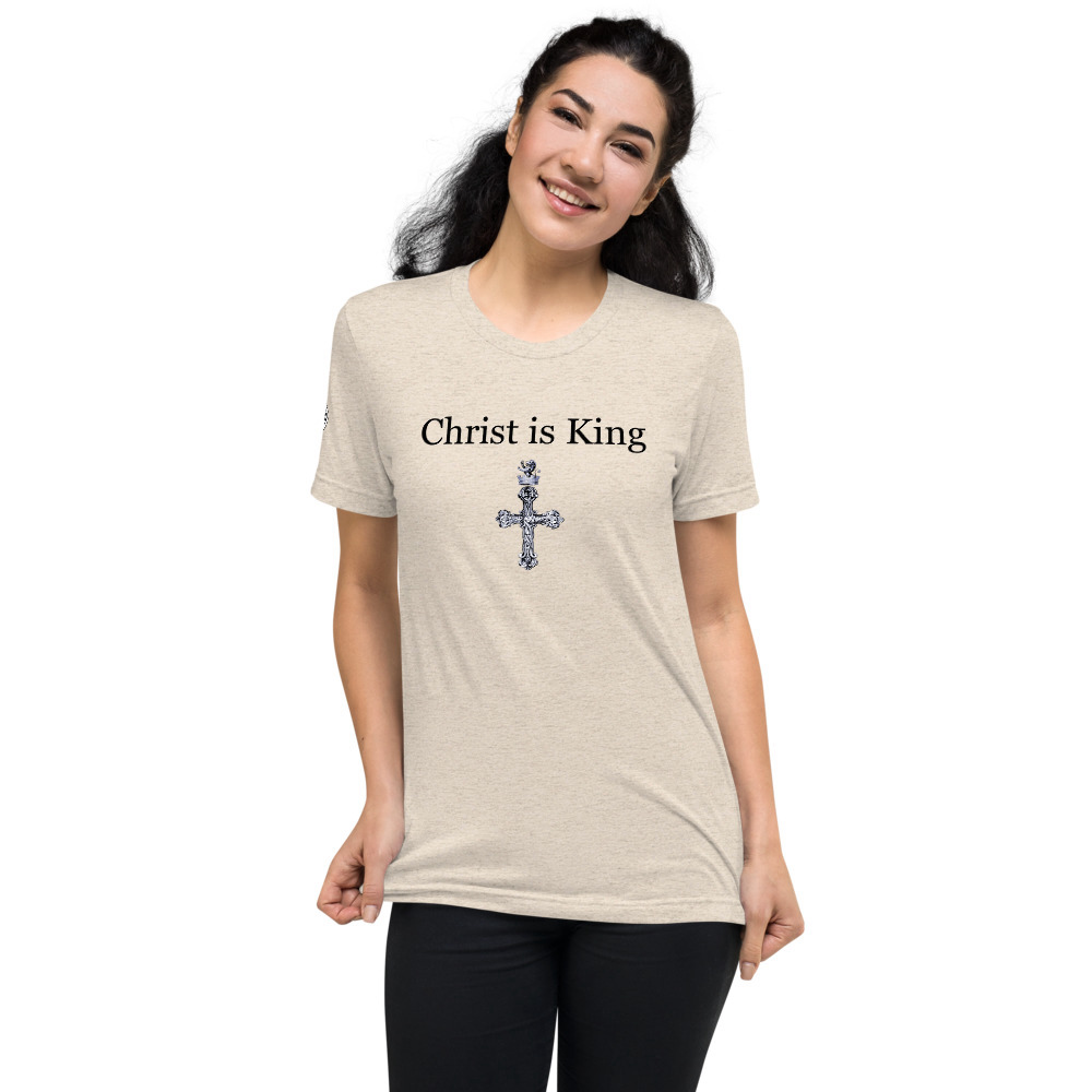 Christ is King Women's Tri-Blend T-Shirt - Oatmeal Triblend / S