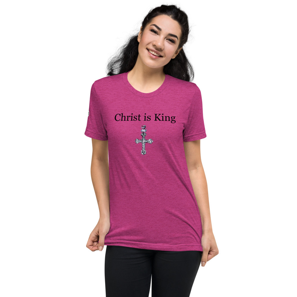 Christ is King Women's Tri-Blend T-Shirt - Berry Triblend / XL