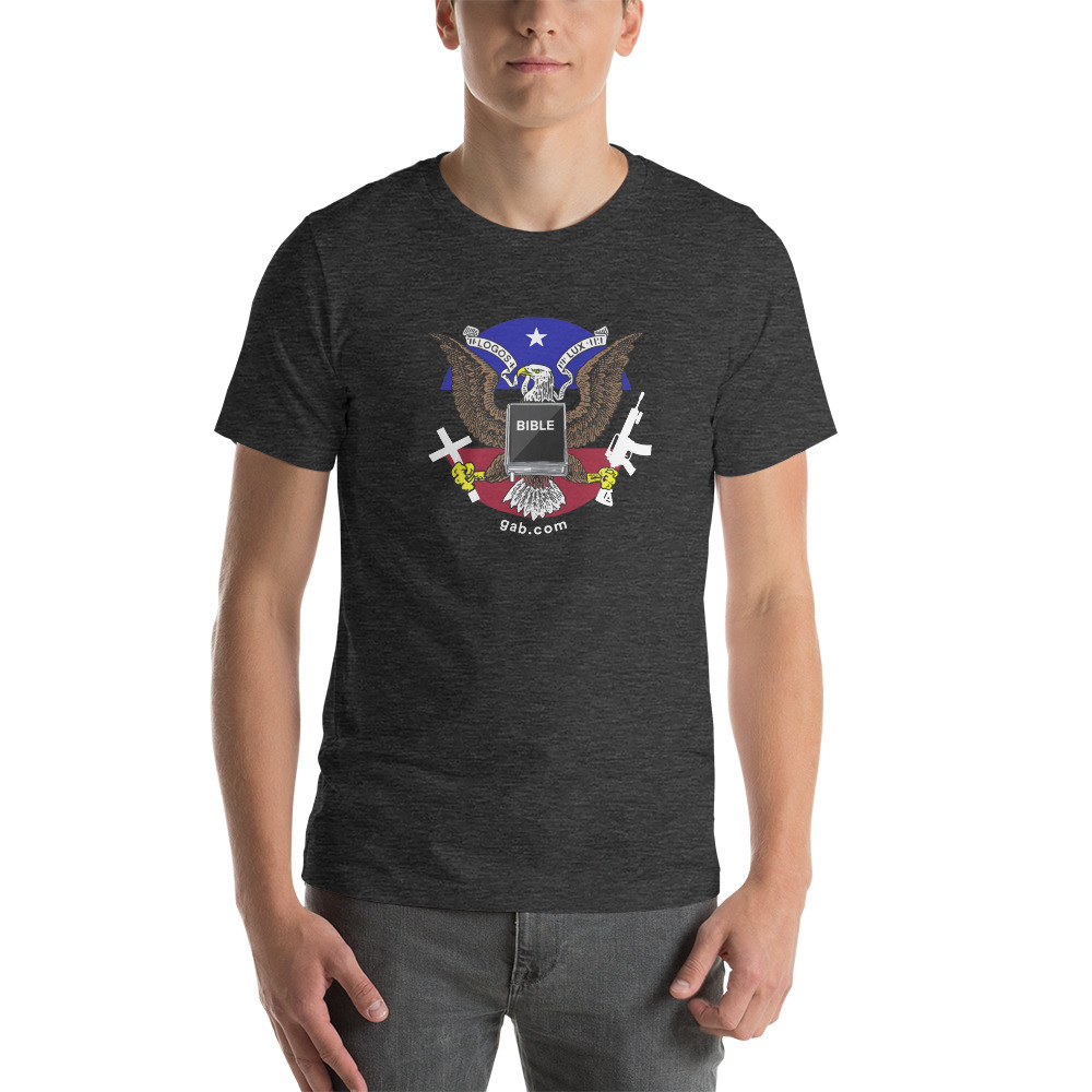 Gab Emblem Color Men's T-Shirt (+1 Yr. PRO) - Dark Grey Heather / S