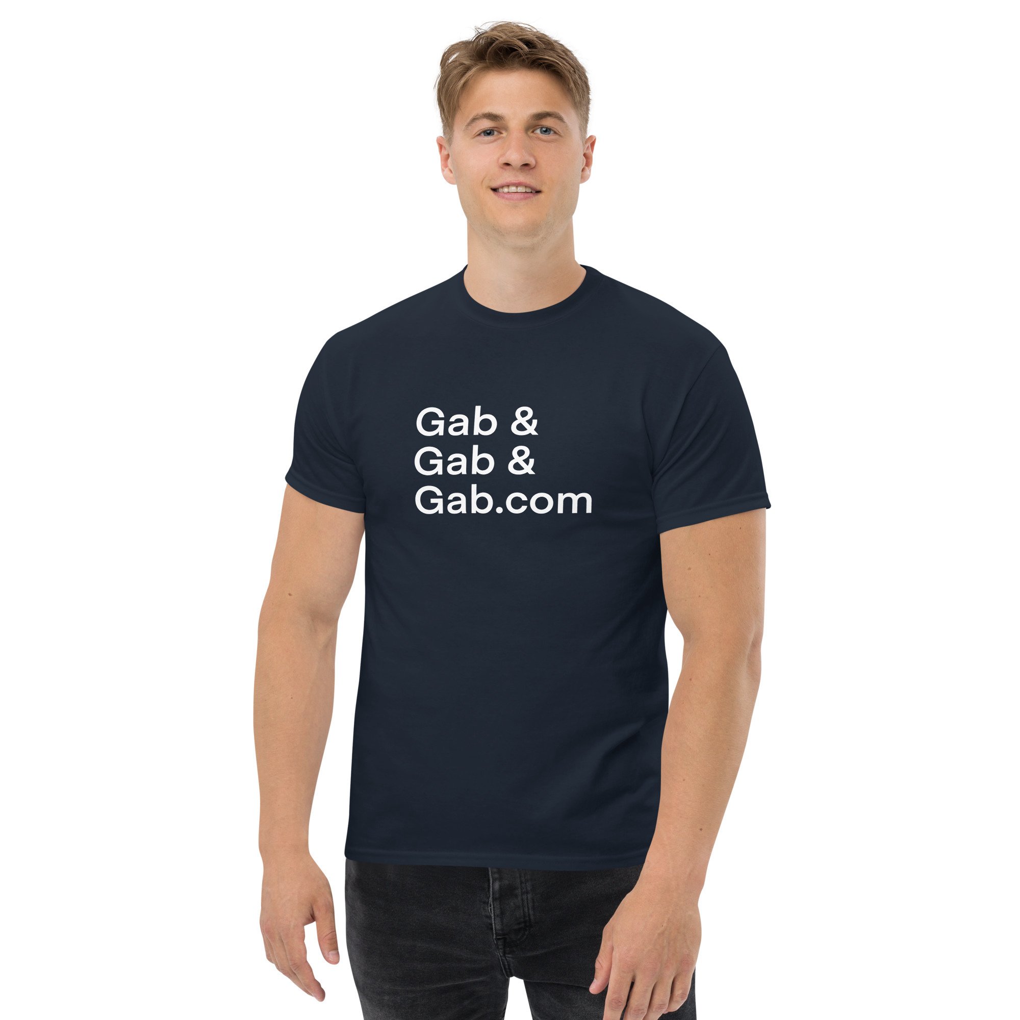 Gab, & Gab, & Gab.com T-Shirt - Navy / S