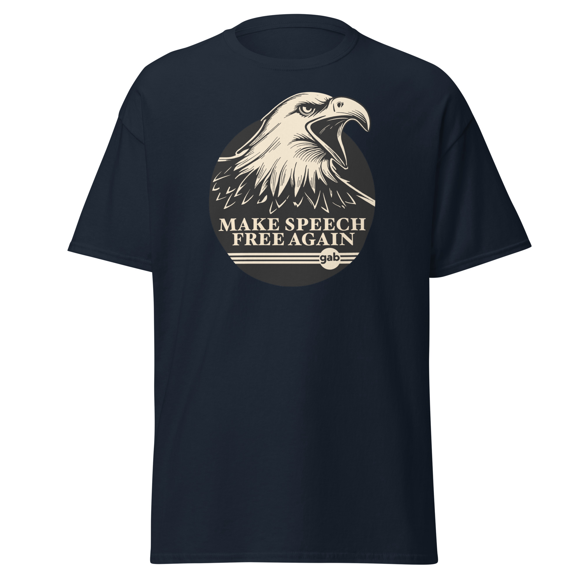 Make Speech Free Again Eagle T-Shirt - Navy / L