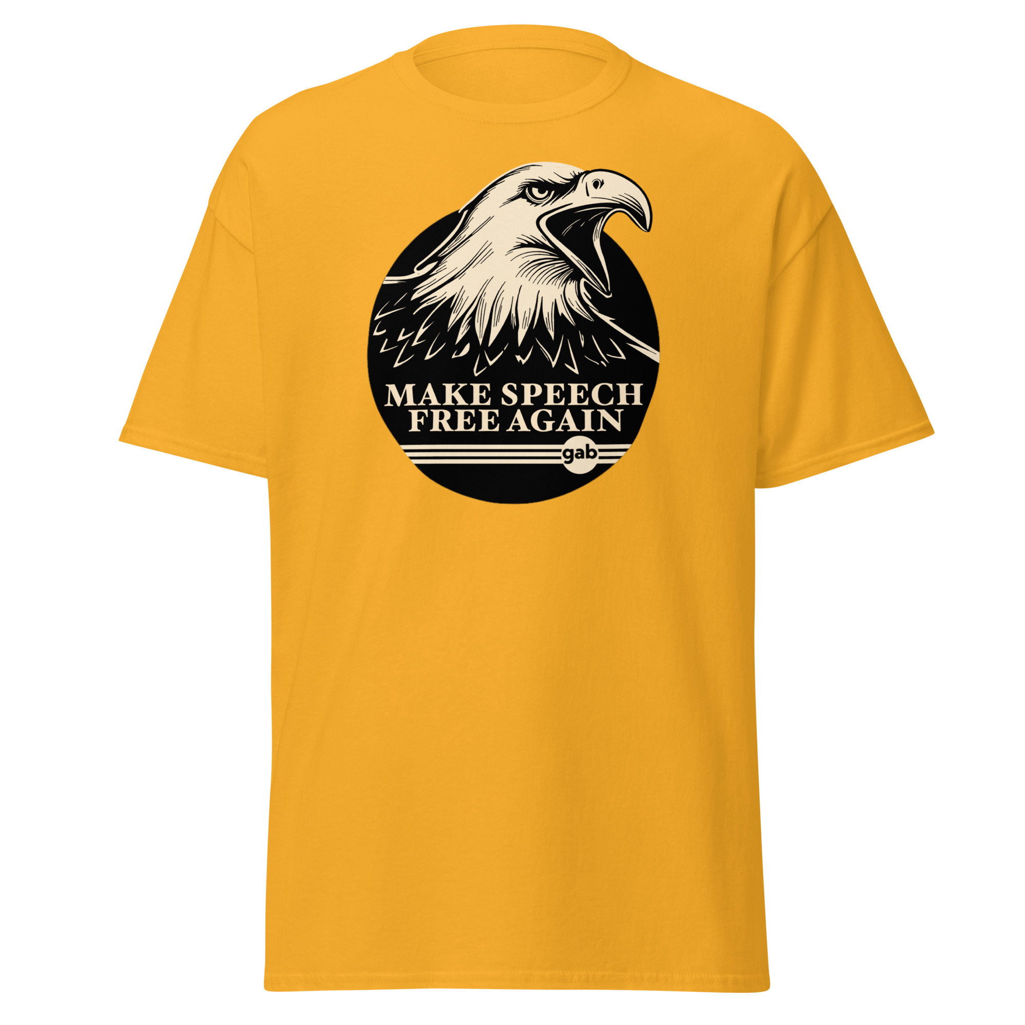 Make Speech Free Again Eagle T-Shirt - Gold / L