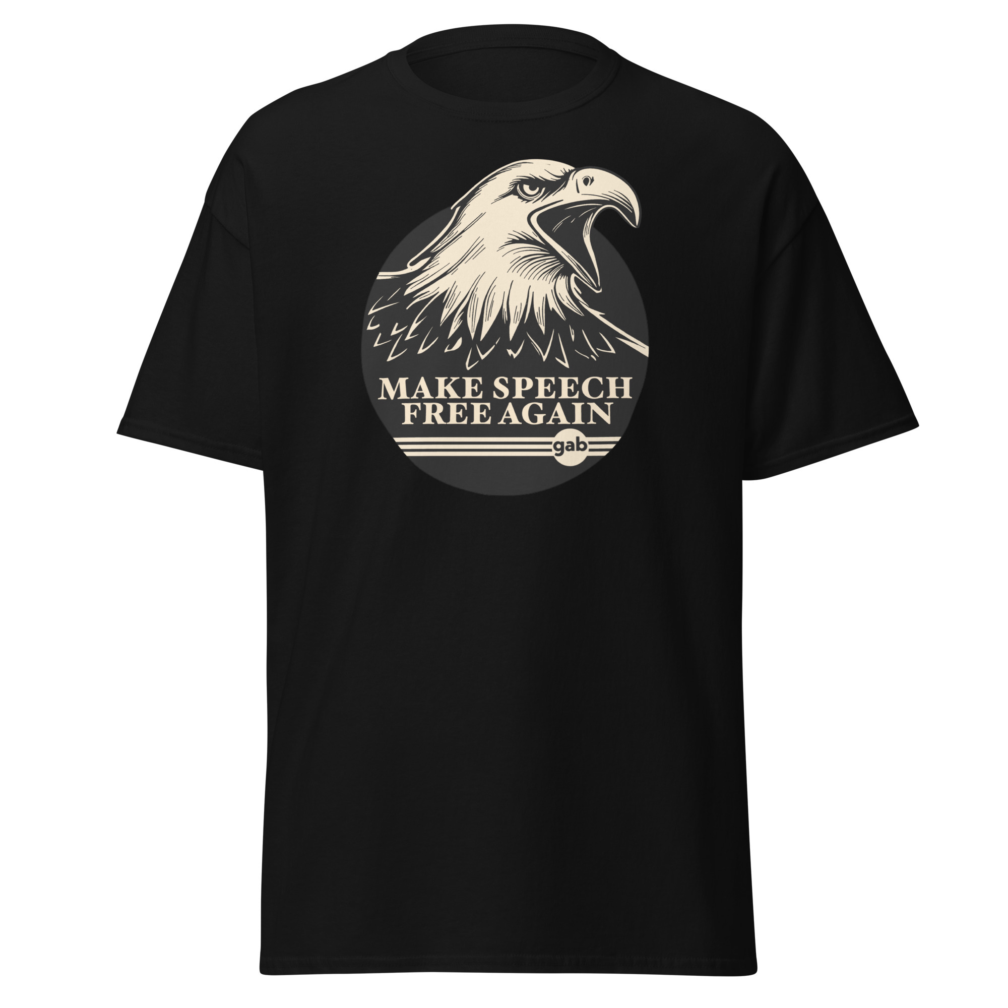 Make Speech Free Again Eagle T-Shirt - Black / M