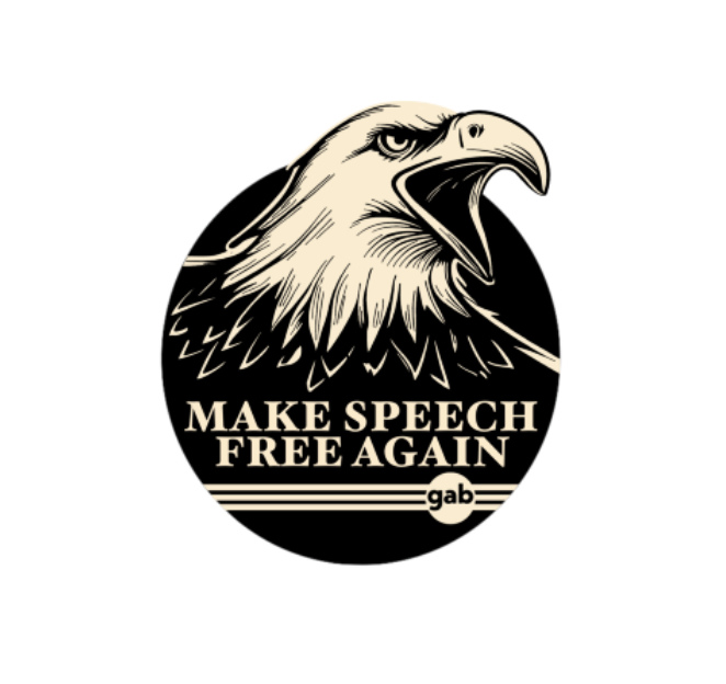 Make Speech Free Again Eagle Sticker - 3″×3″
