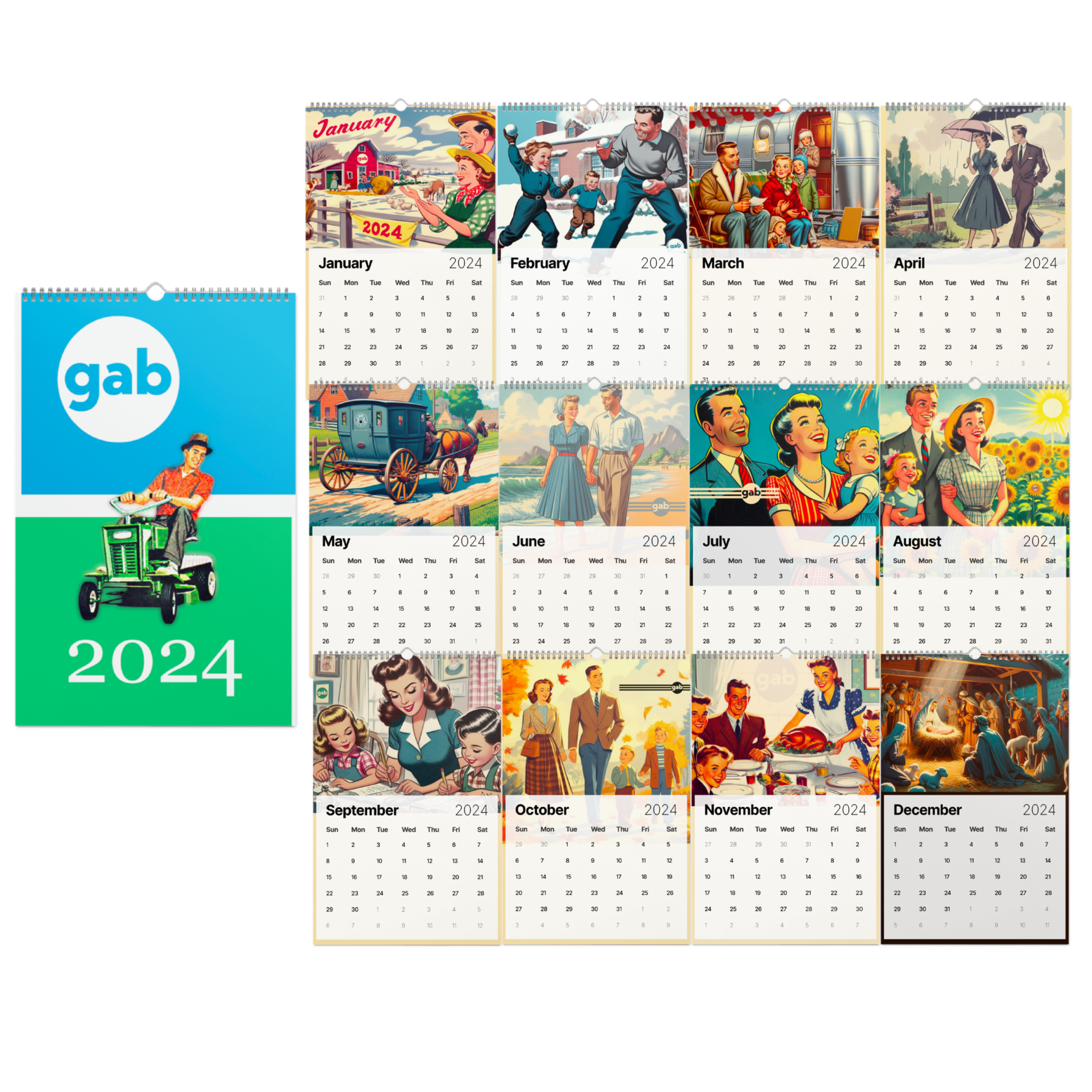 The Gab 2024 Wall Calendar