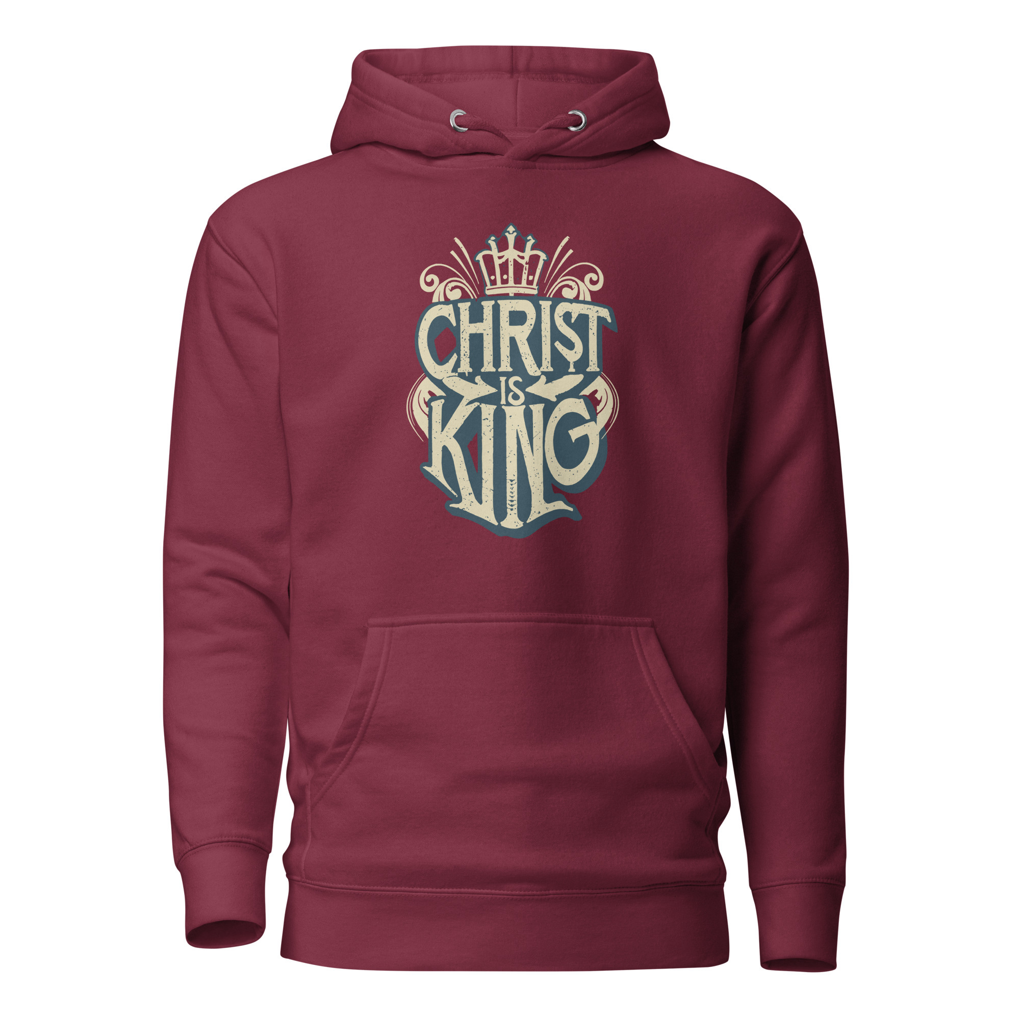 Christ is King Hoodie - Maroon / L