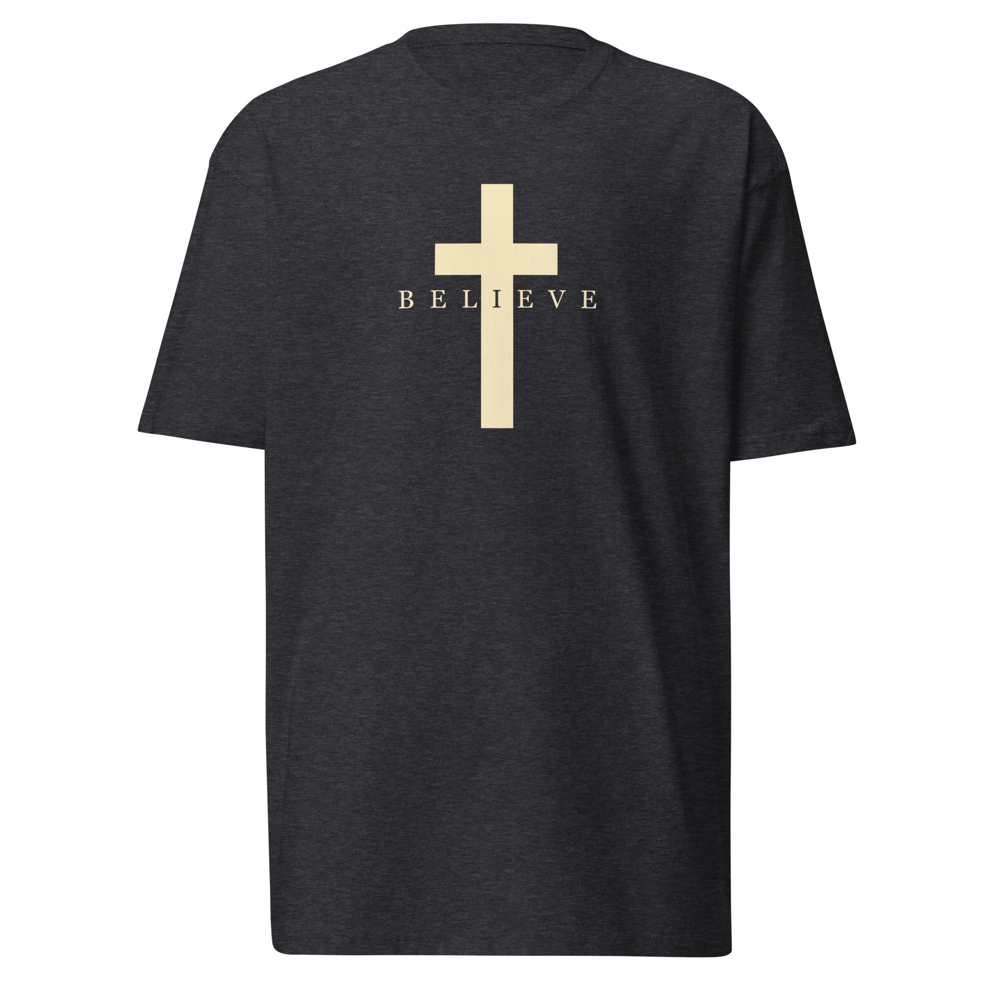 Believe T-Shirt - Charcoal Heather / XL