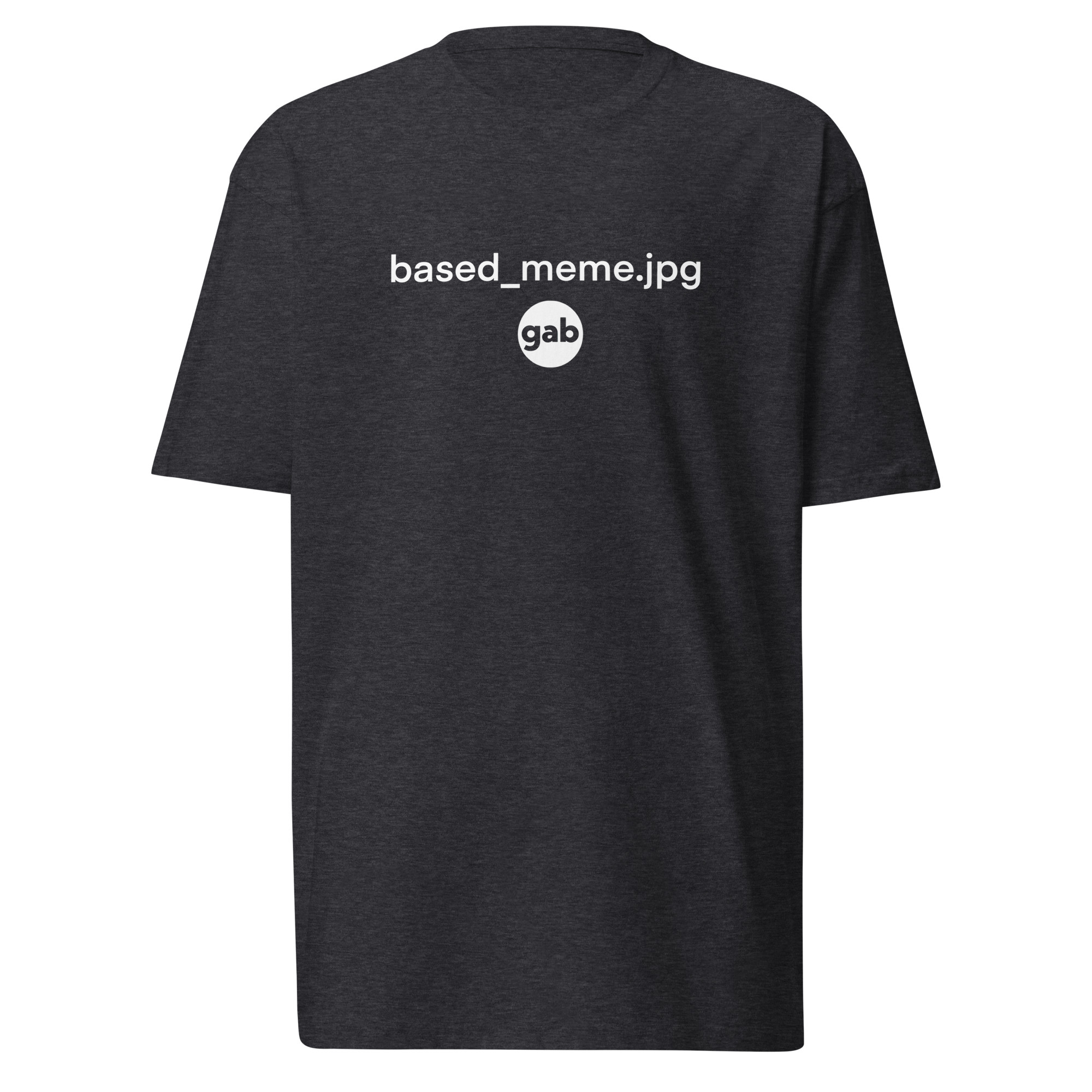 Based Meme T-Shirt - Charcoal Heather / S
