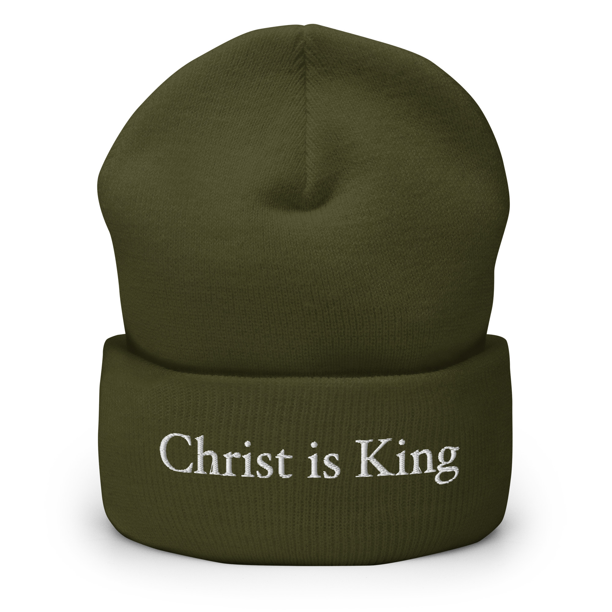 Christ Is King Beanie - Olive