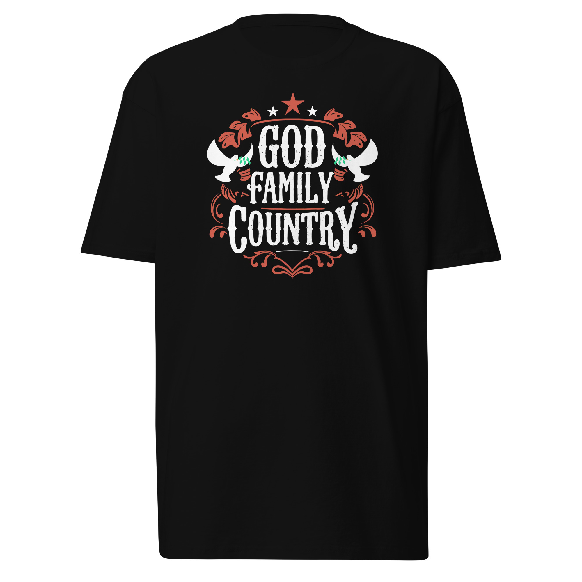 God, Family, Country T-Shirt - Black / S