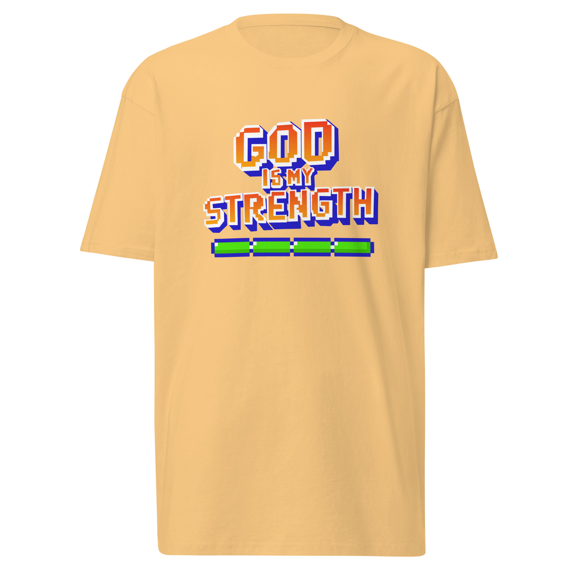 God is my Strength T-Shirt - Vintage Gold / S