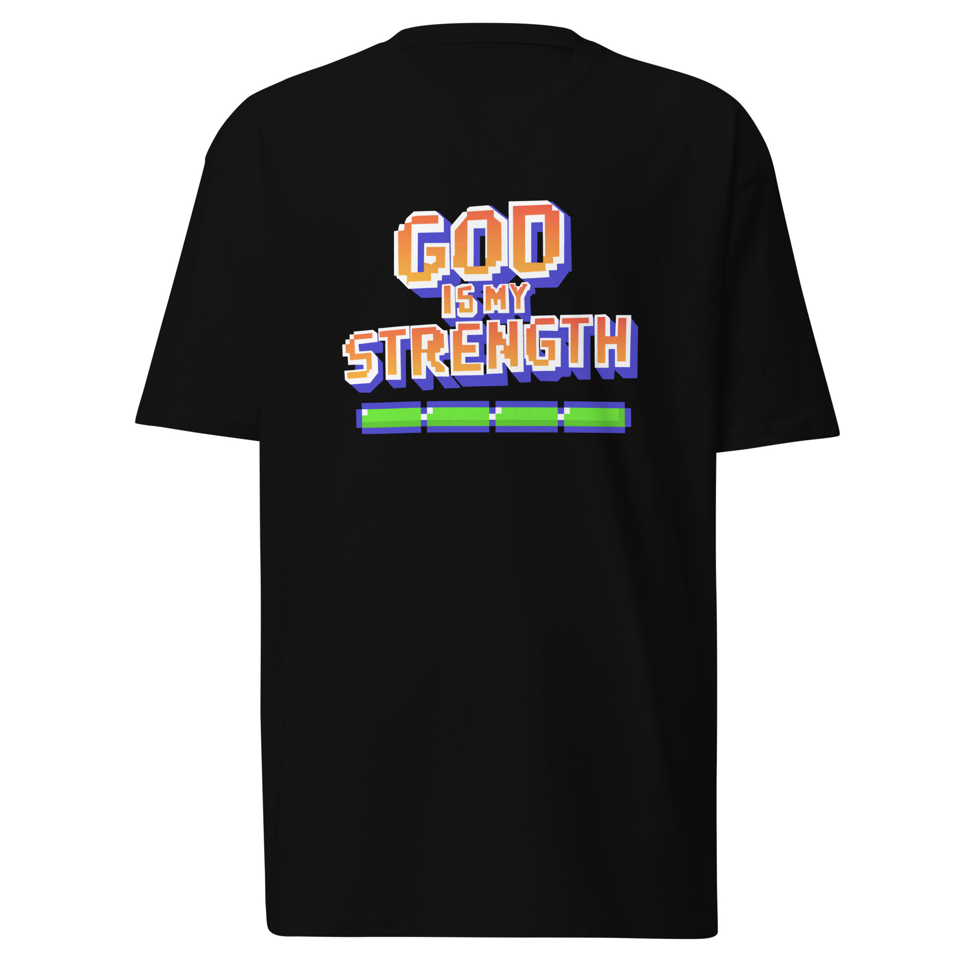 God is my Strength T-Shirt - Black / M