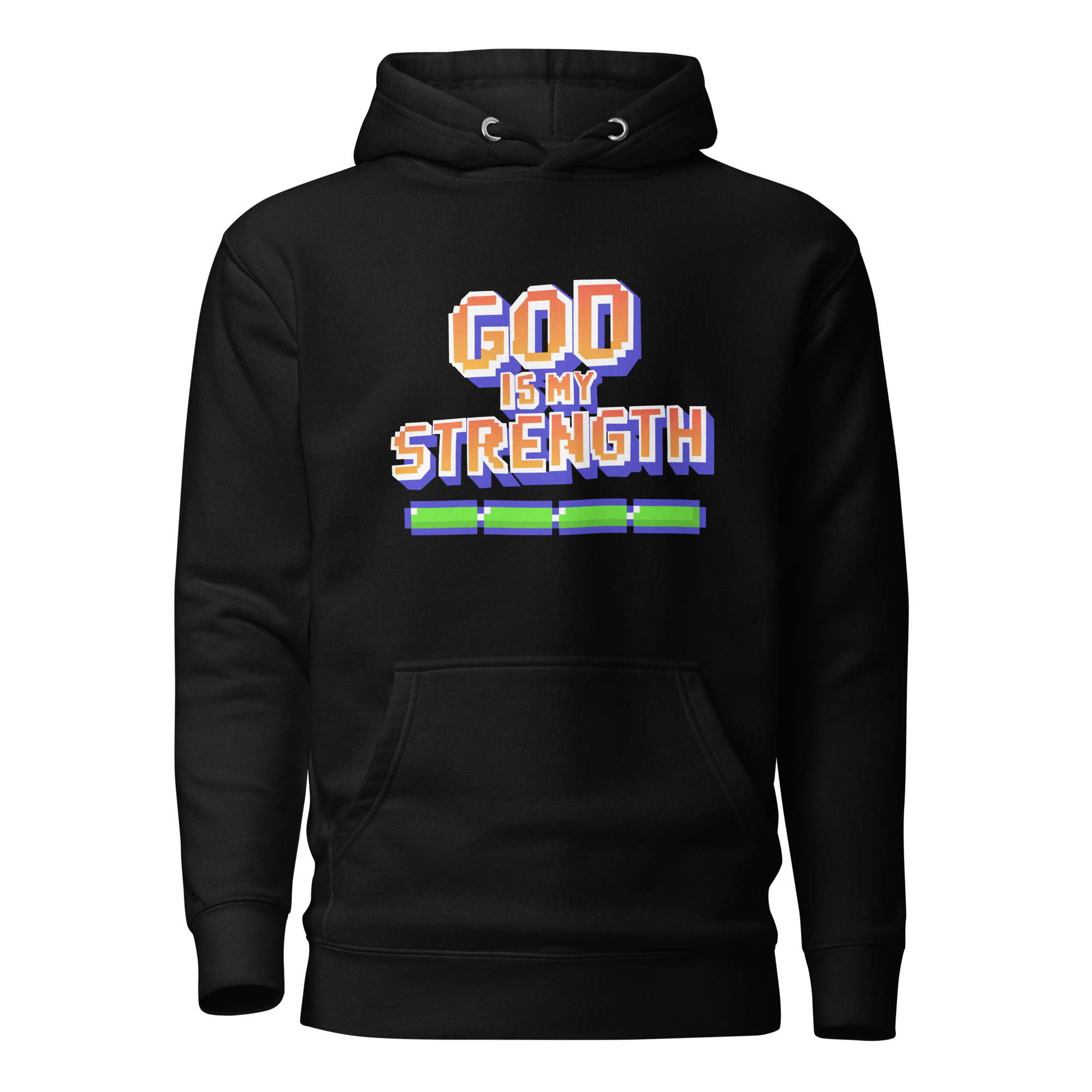 God is my Strength Hoodie - Black / M
