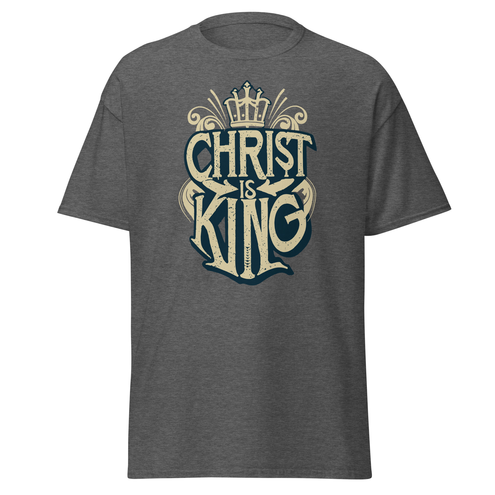 Christ is King T-Shirt - Dark Heather / XL