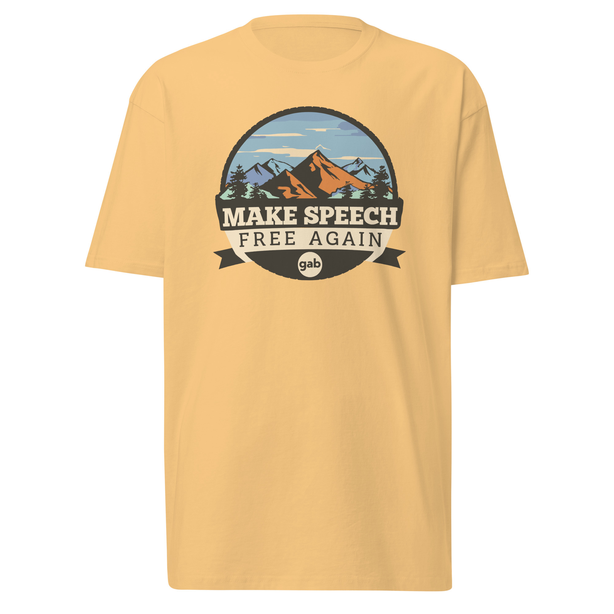 Make Speech Free Again Scenic T-Shirt - Vintage Gold / XL