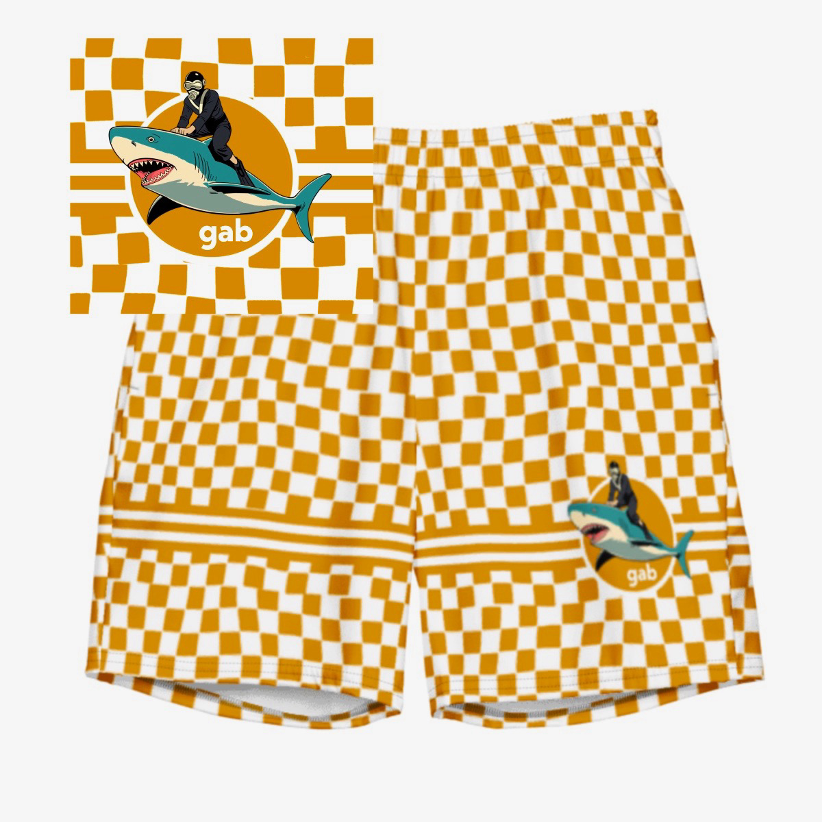 Gab Shark Swim Trunks - L
