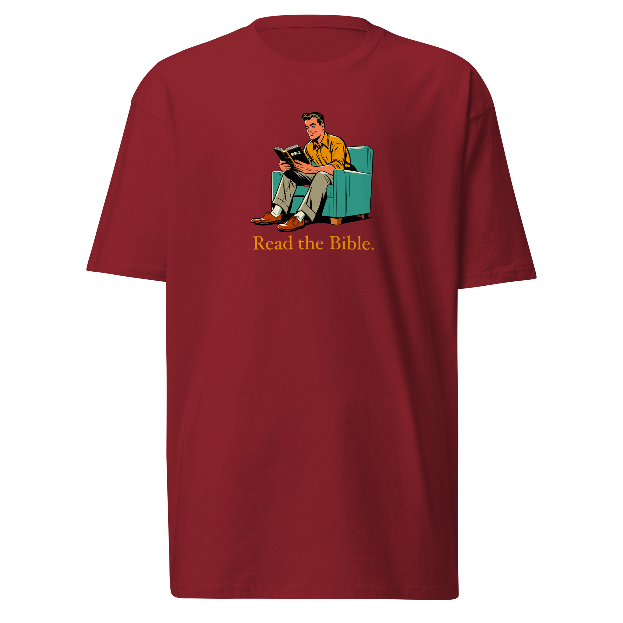 Bible Reading T-Shirt - Brick Red / 2XL