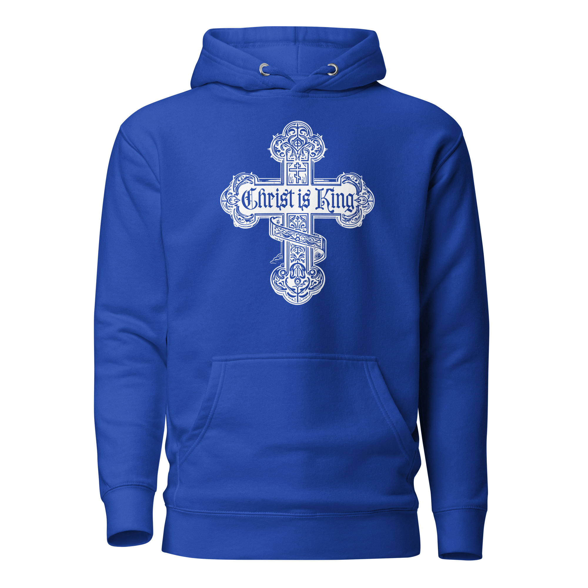 Christ is King Cross Hoodie - Team Royal / L