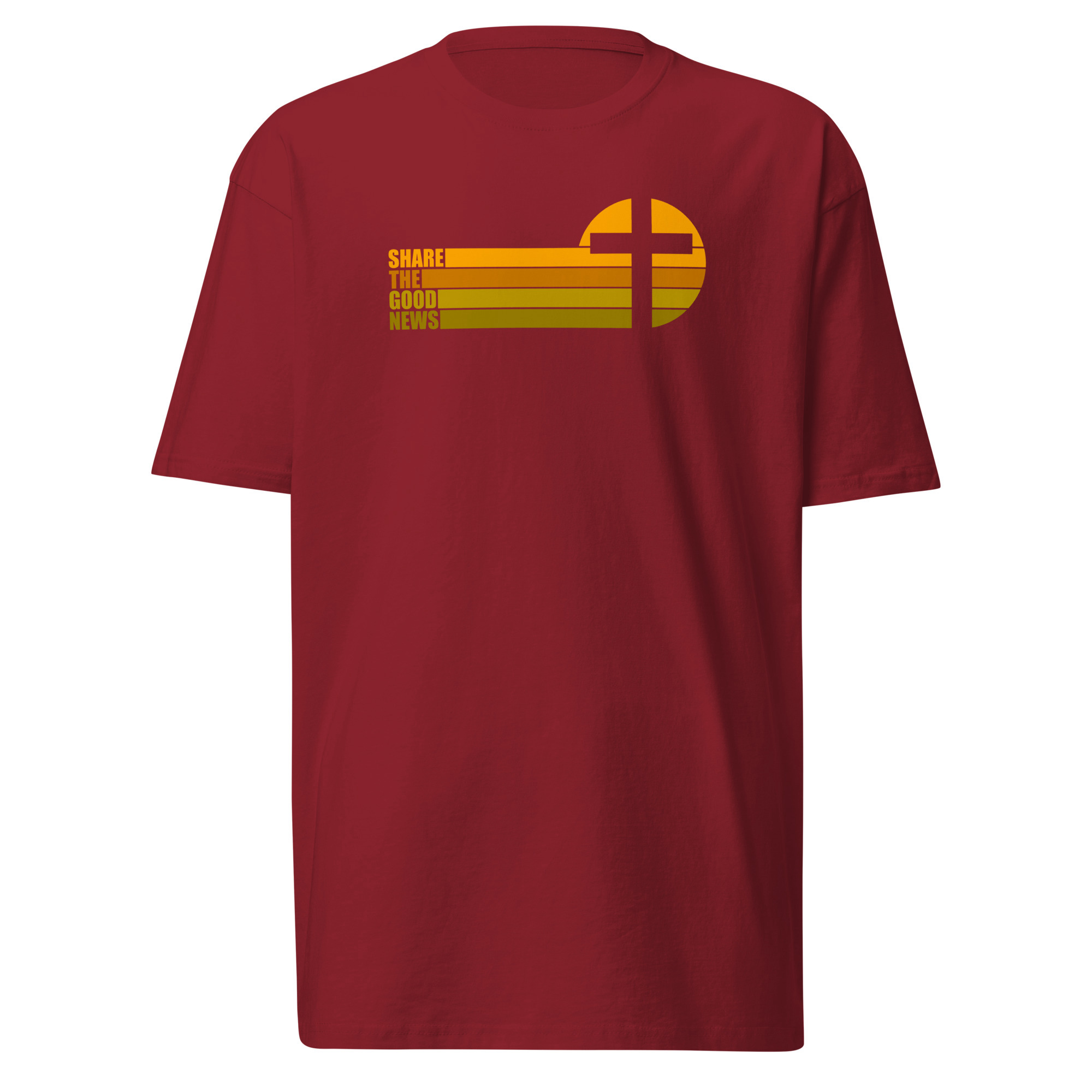 Share The Good News T-Shirt / Brick Red / S