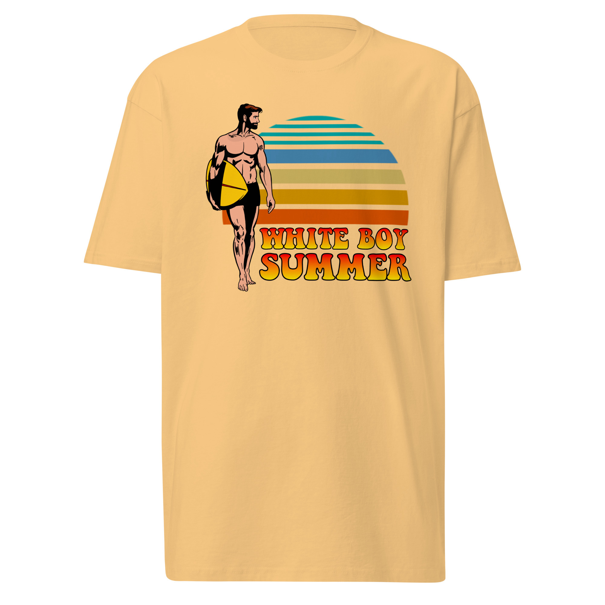 Surfboard White Boy Summer T-Shirt / Vintage Gold / L