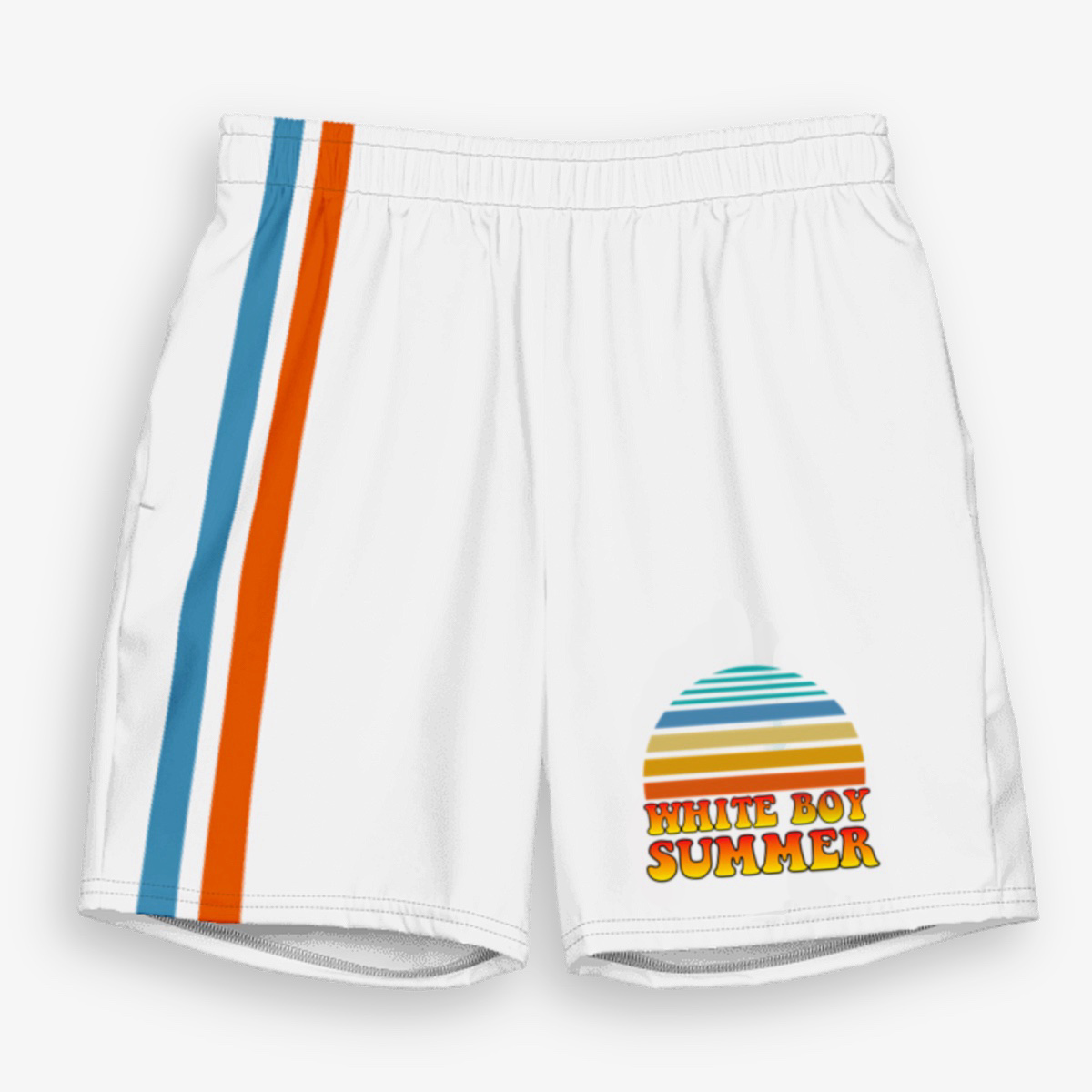 White Boy Summer Swim Trunks / L