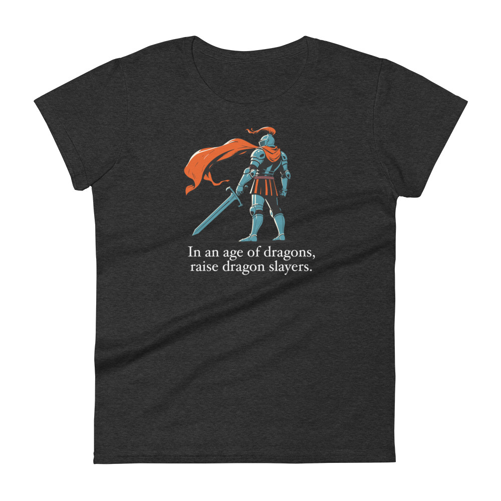 Dragon Slayers Women's T-Shirt / Heather Dark Grey / S