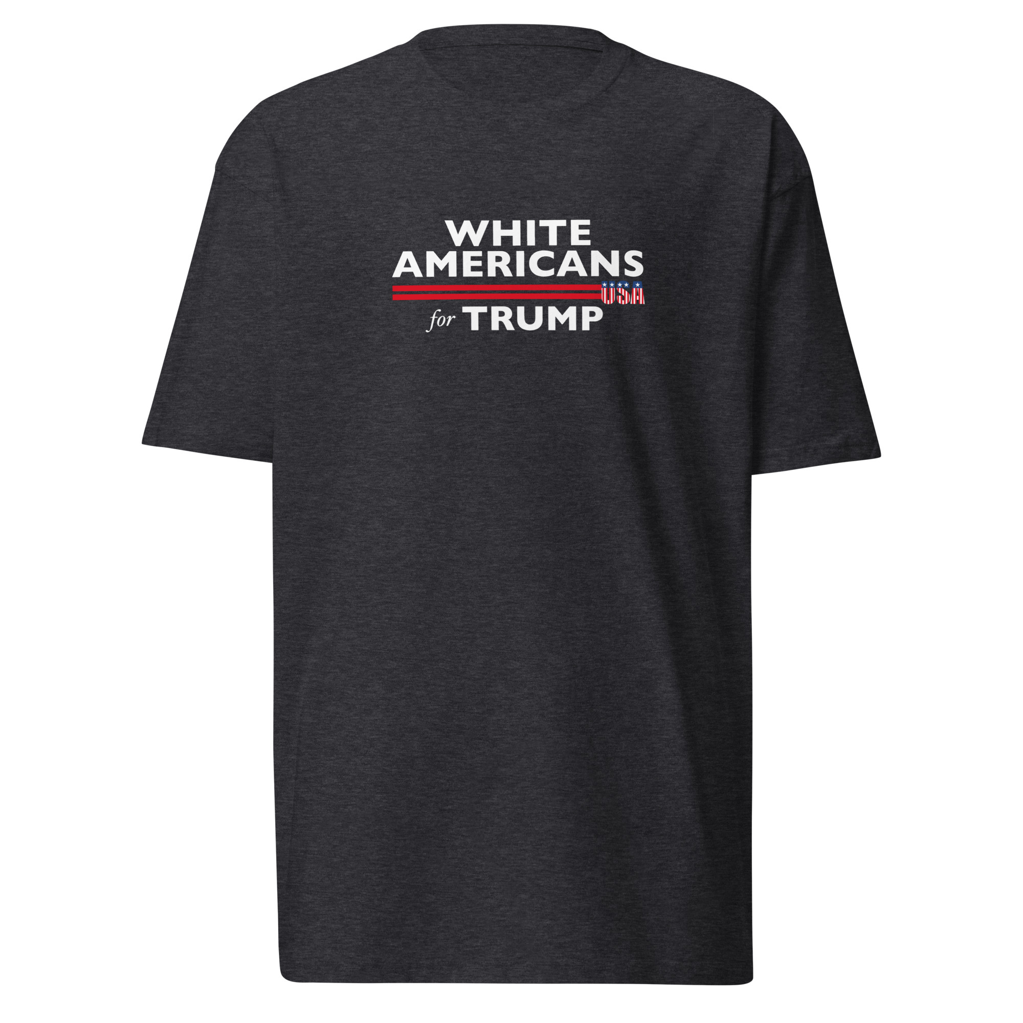 White Americans For Trump T-Shirt / Charcoal Heather / L