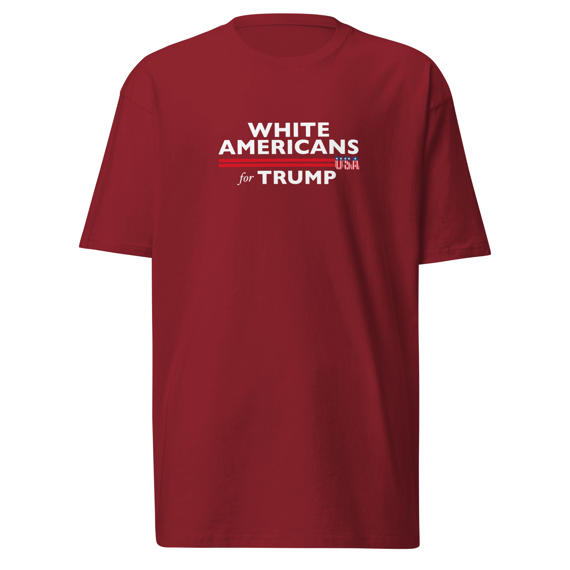 White Americans For Trump T-Shirt / Brick Red / S