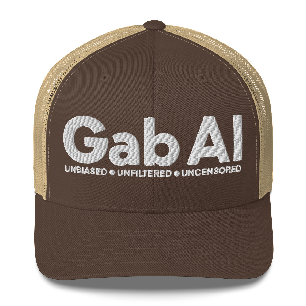 Gab A.I. Trucker Hat / Brown/ Khaki