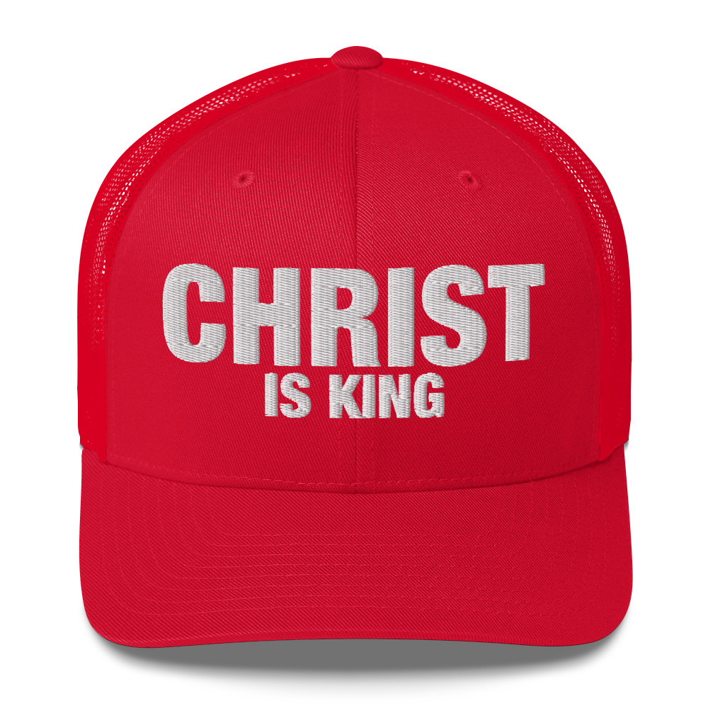 Christ Is King Trucker Hat / Red