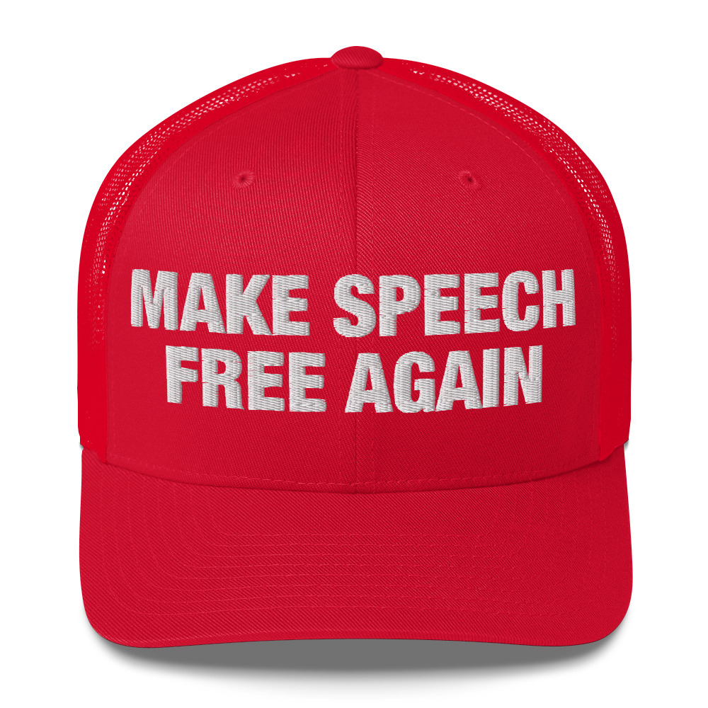 Make Speech Free Again Trucker Hat / Red