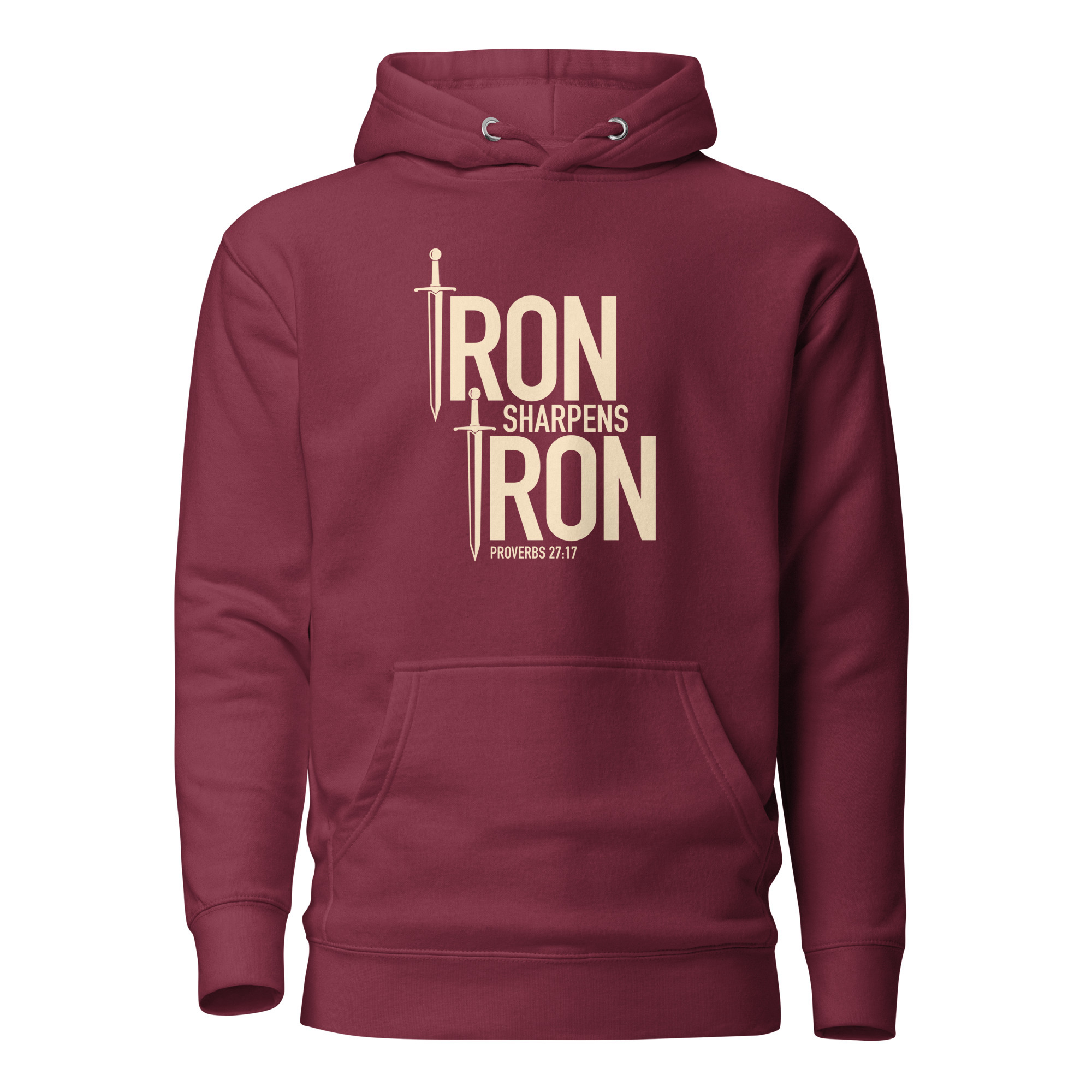 Iron Sharpens Iron Hoodie / Maroon / L