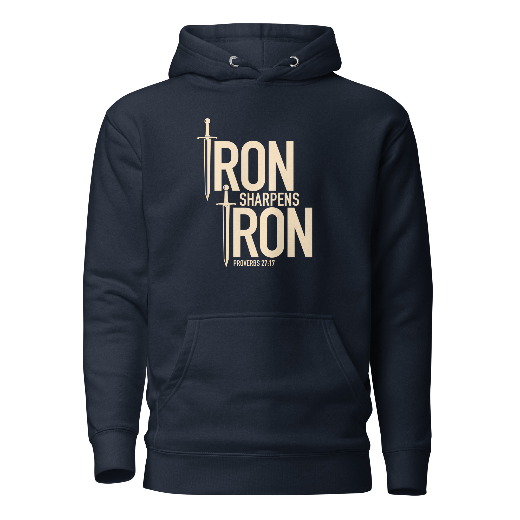 Iron Sharpens Iron Hoodie / Navy Blazer / S