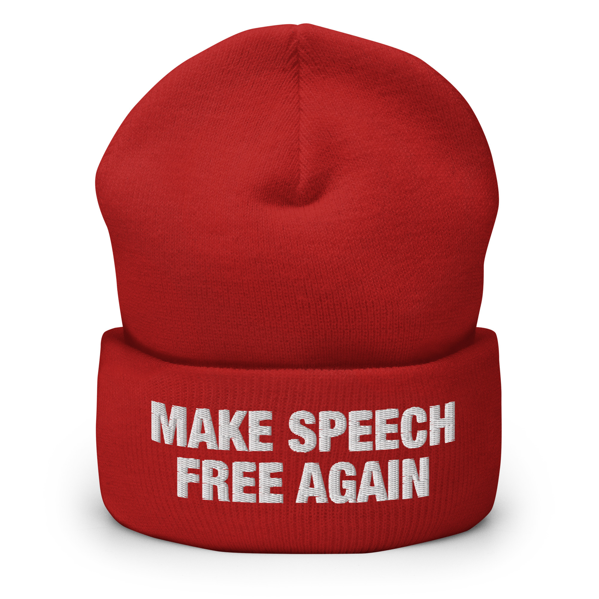 Make Speech Free Again Beanie / Red