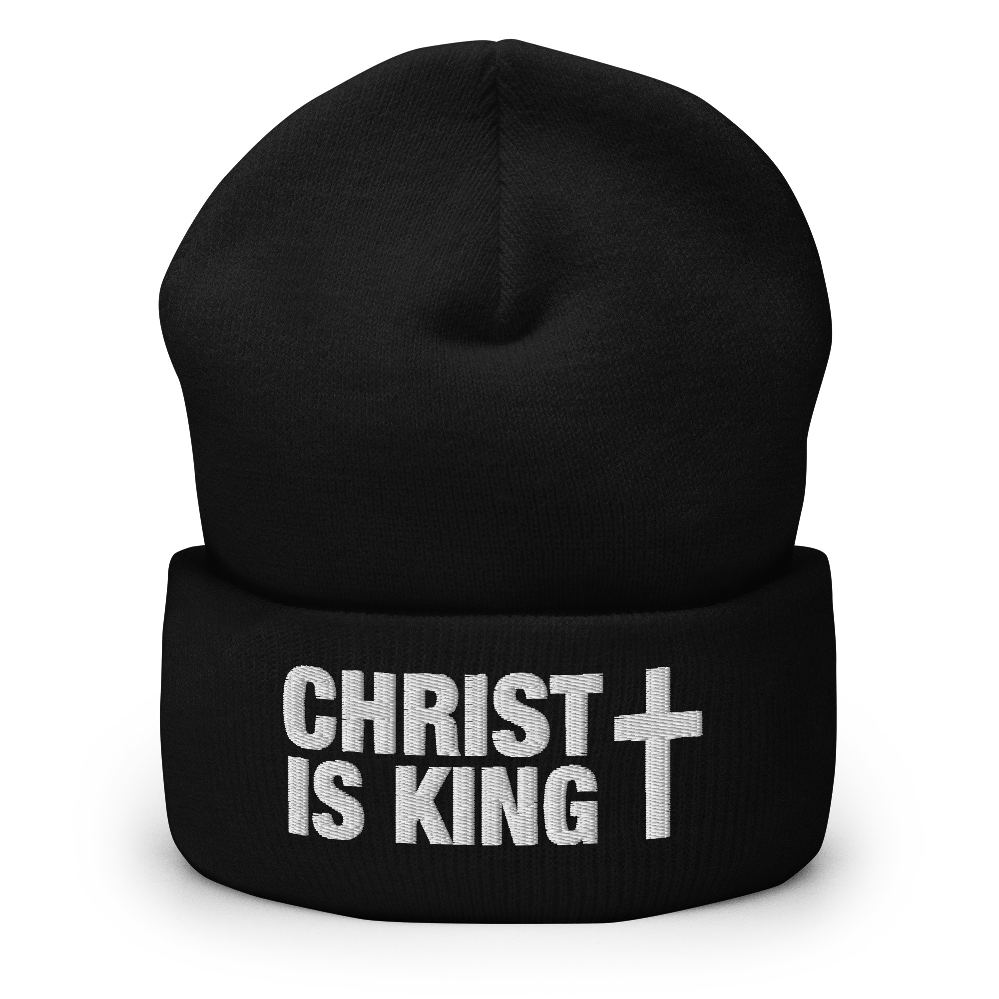 Christ Is King Cross Beanie / Black