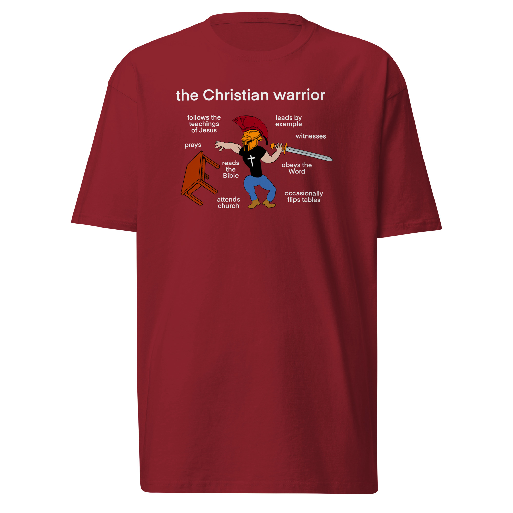 The Christian Warrior T-Shirt / Brick Red / S