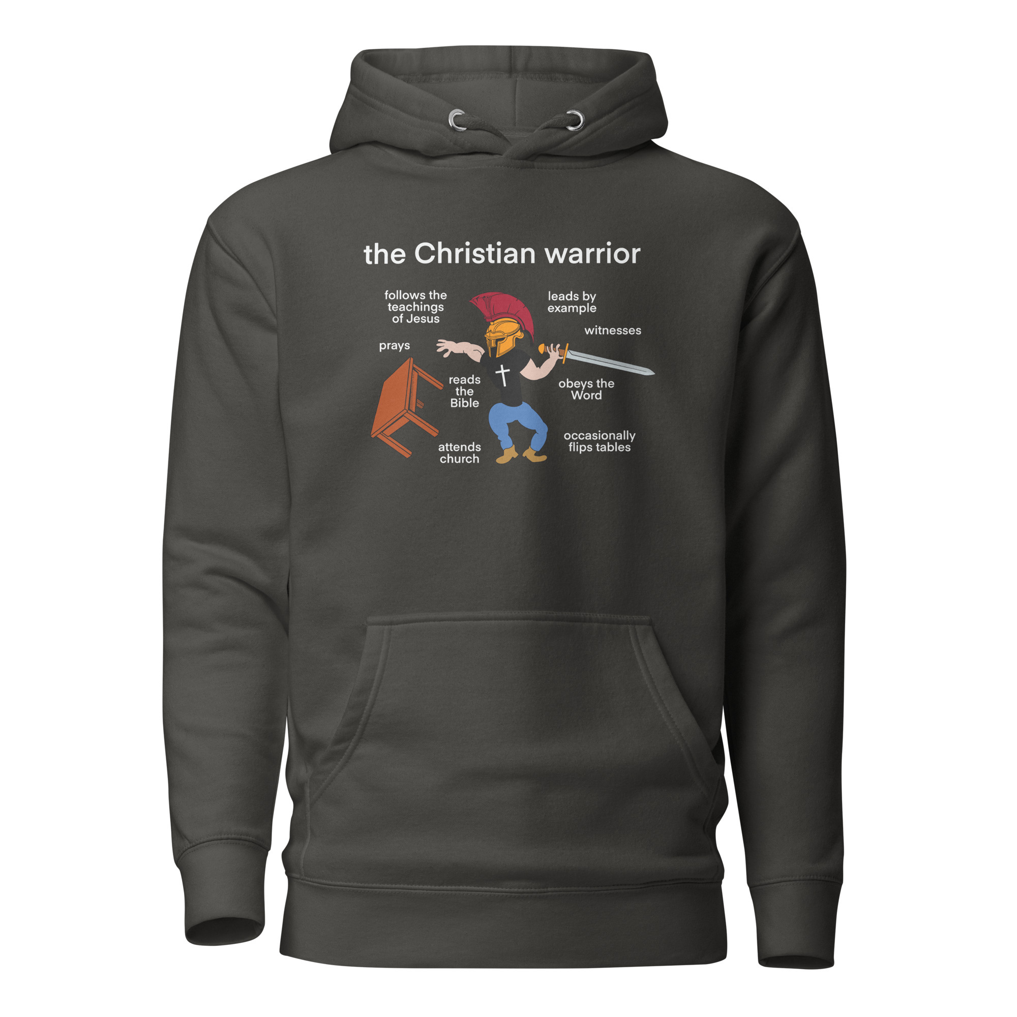 The Christian Warrior Hoodie / Vintage Black / XL