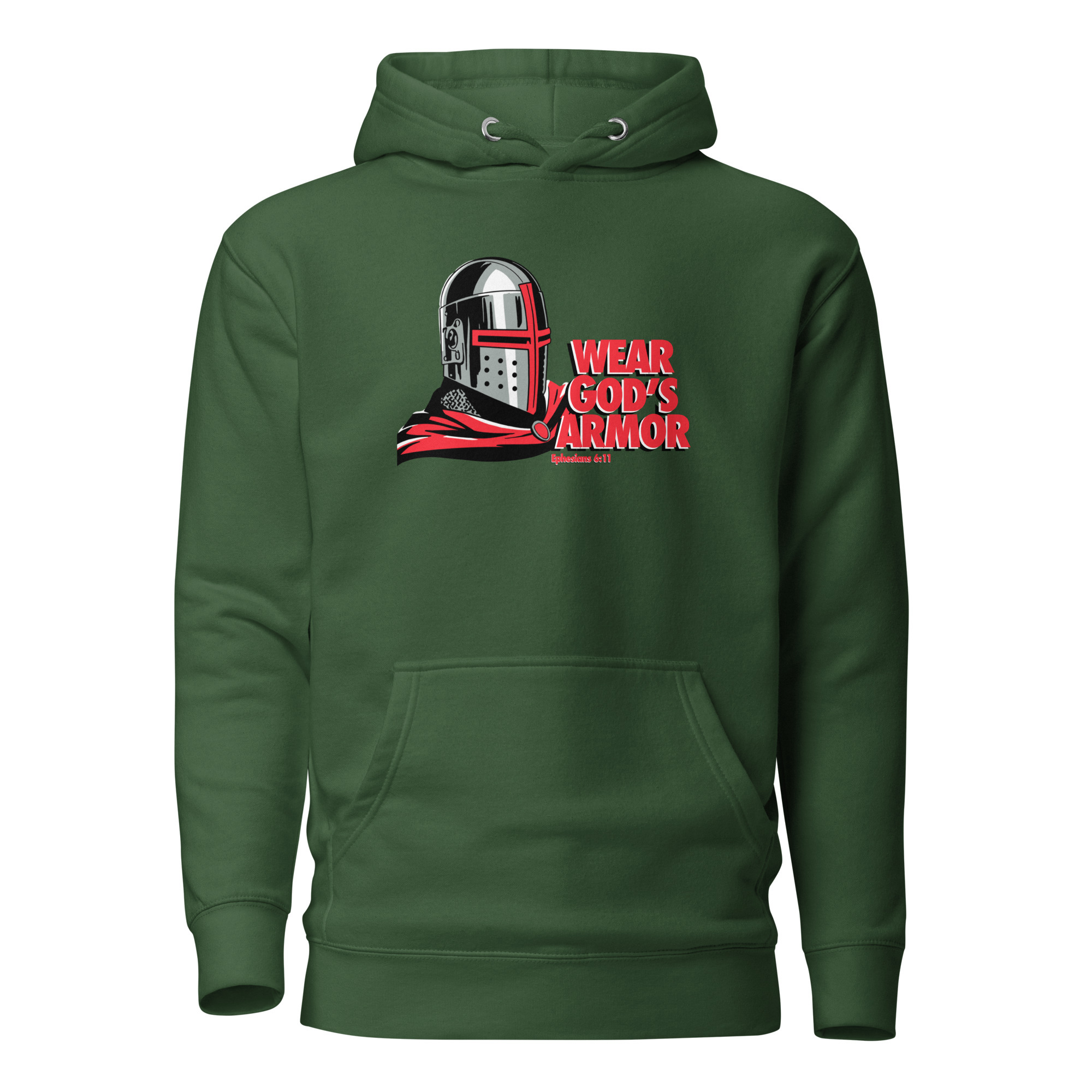 Wear God's Armor Hoodie / Forest Green / S