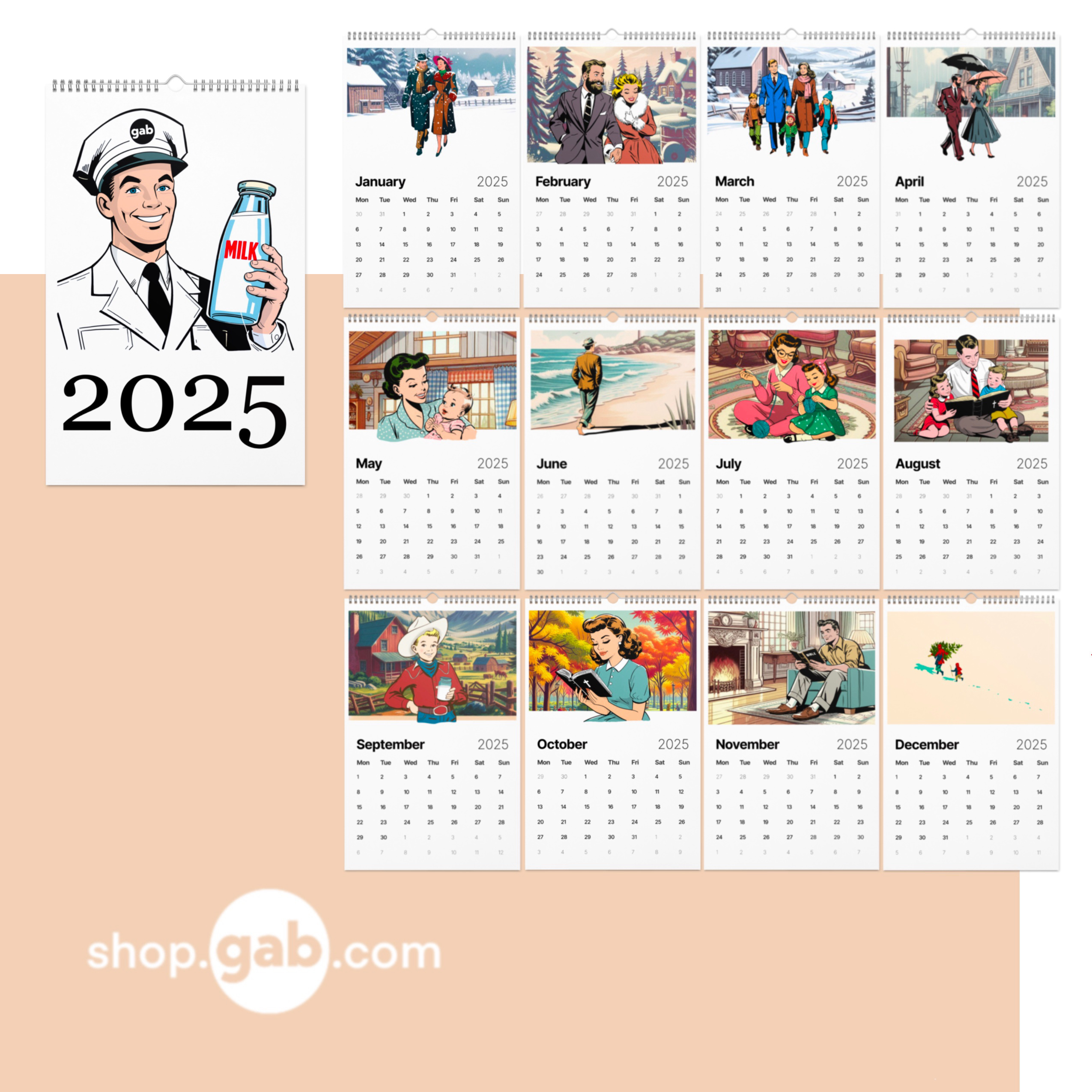 The Gab 2025 Wall Calendar